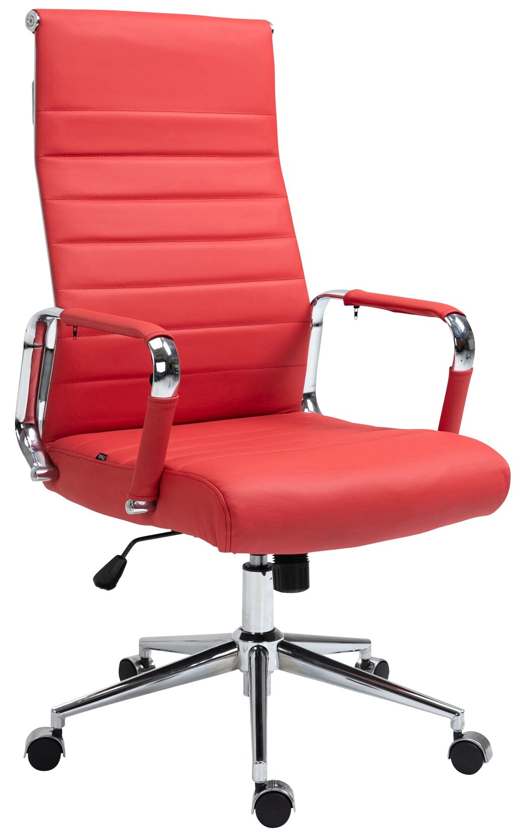 CLP Bürostuhl ergonomisch Kolumbus Echtleder, Schreibtischstuhl höhenverstellbar stufenlos, Drehstuhl mit Rollen bis 150 kg belastbar