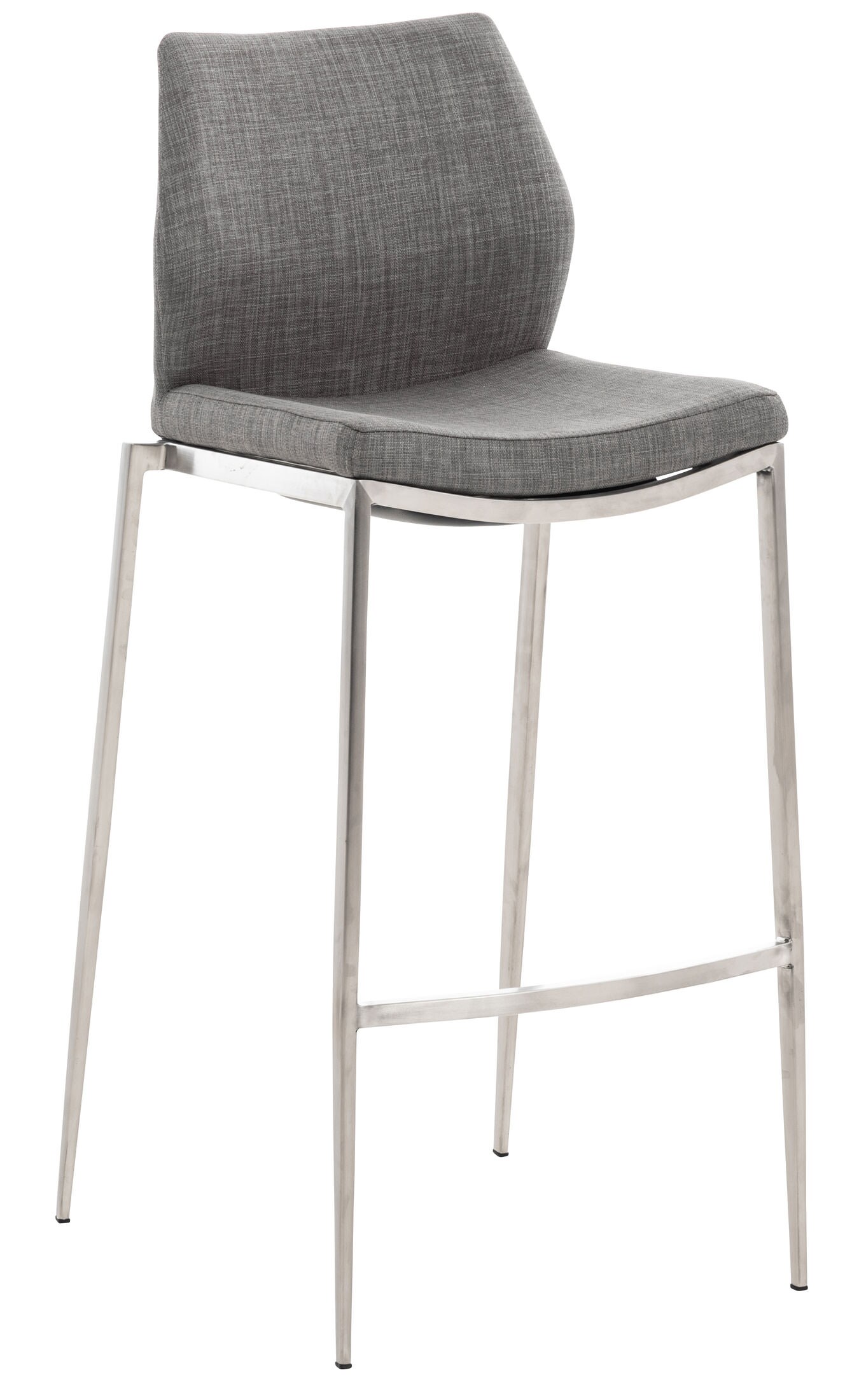 CLP Barhocker Matola Stoff I Hocker Stapelbar I Thekenhocker Mit Vierfu&szlig;gestell Und Fu&szlig;st&uuml;tze I Barstuhl mit R&uuml;ckenlehne - Bild 1