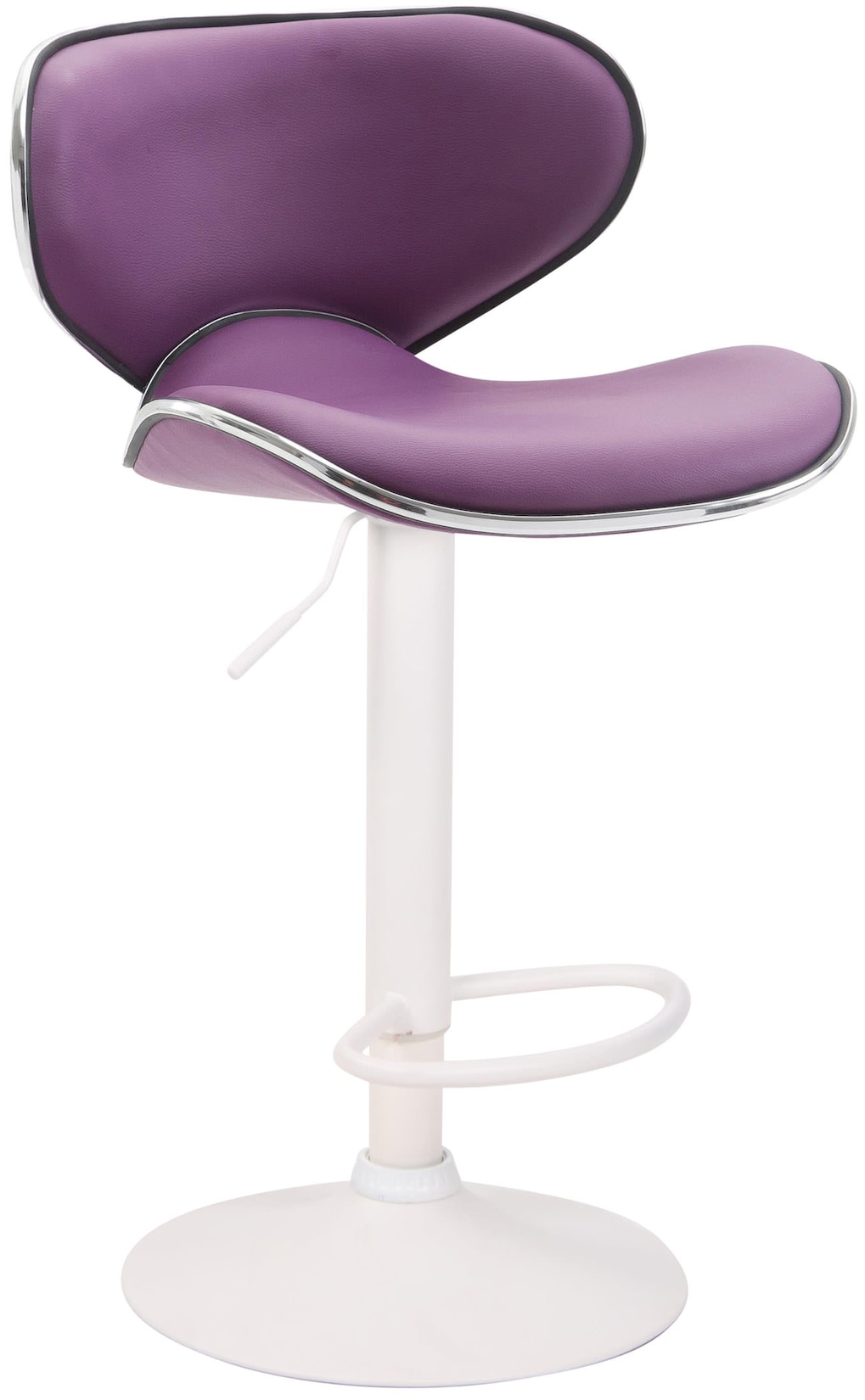 CLP Barhocker Las Vegas V2 weiß - Farbe: lila, Gestellfarbe: weiß