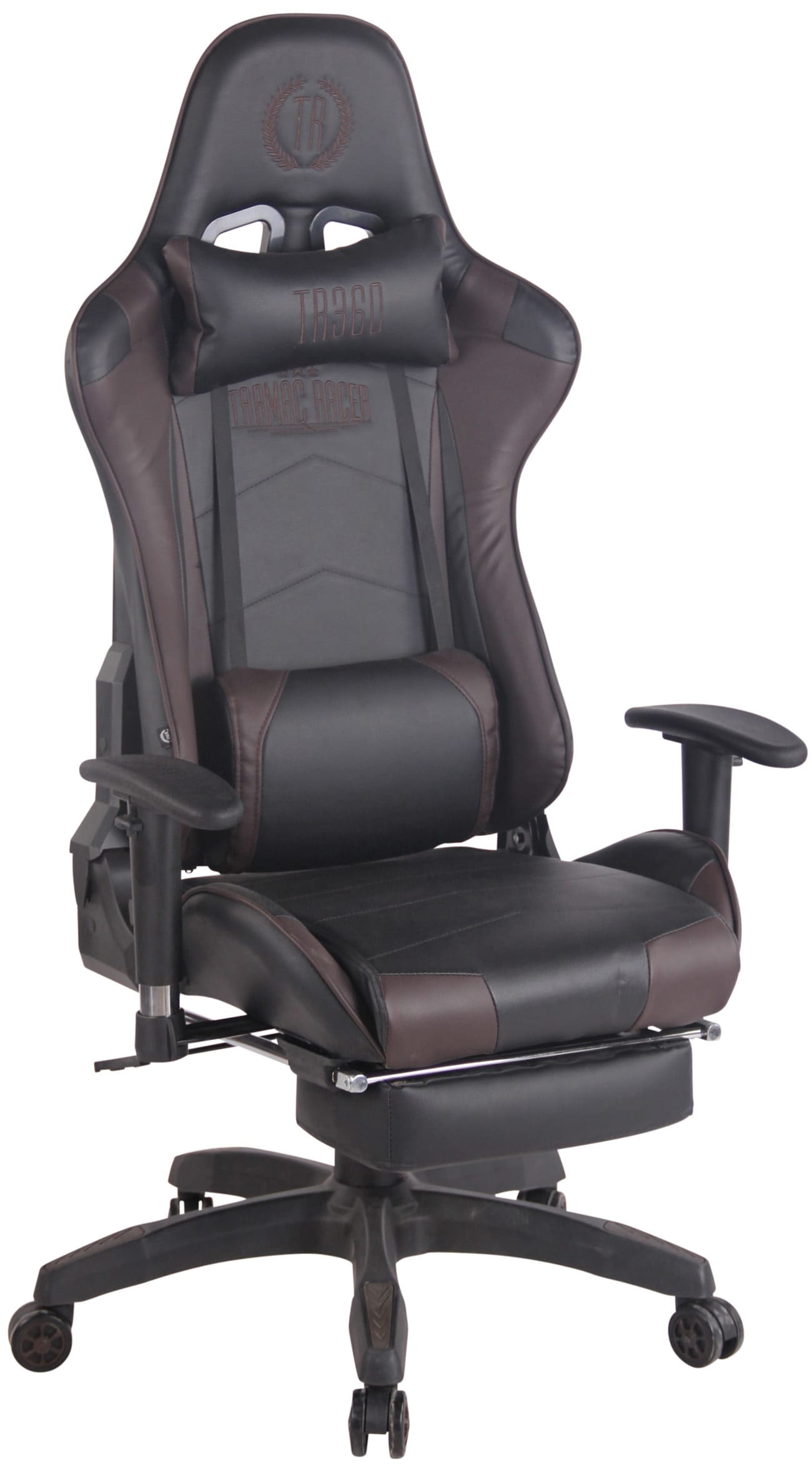 CLP Gaming B&uuml;rostuhl TURBO Kunstleder mit Massagefunktion l H&ouml;henverstellbarer B&uuml;rostuhl mit ausziehbarer Fu&szlig;ablage und beheizbarem Sitzbereich - Bild 1