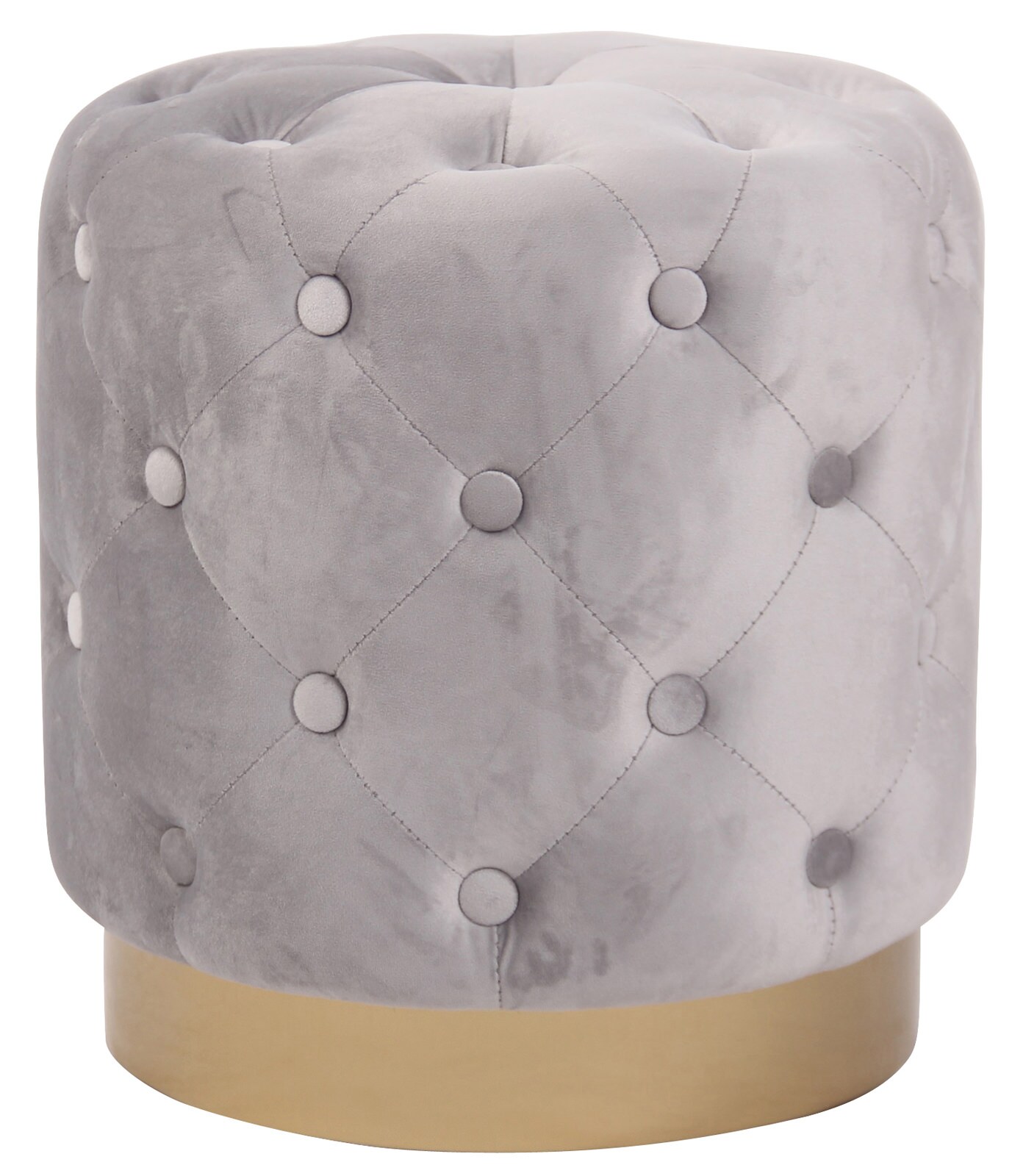 CLP Sitzhocker Naila I Stoff I Samt I Polsterhocker Rund I Runder Hocker Gepolstert - Bild 1