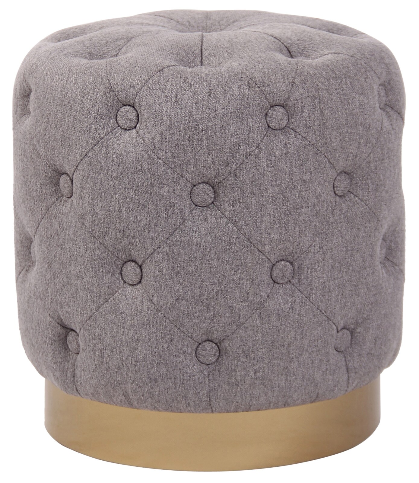 CLP Sitzhocker Naila I Stoff I Samt I Polsterhocker Rund I Runder Hocker Gepolstert - Bild 1