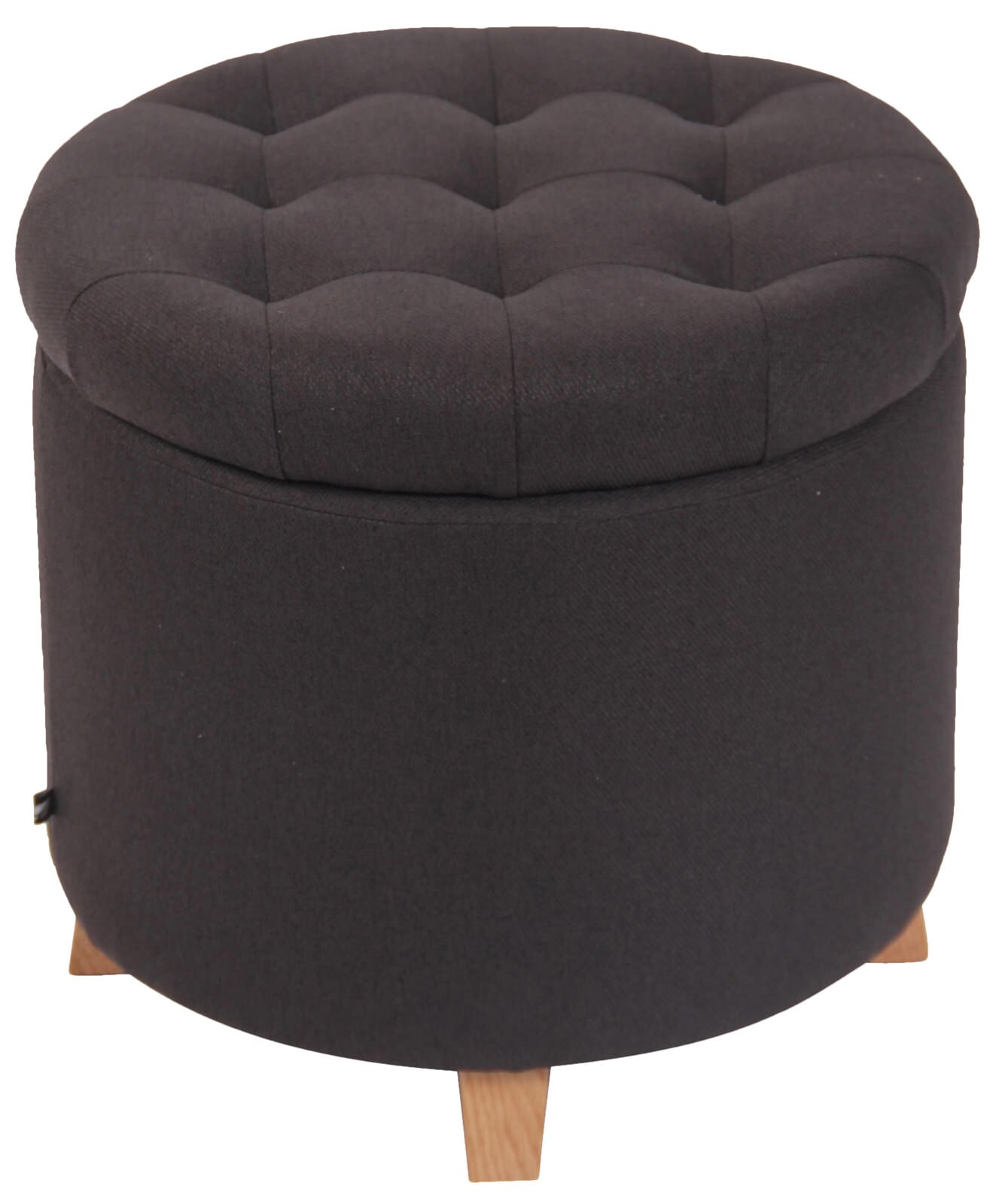 CLP Sitzhocker Marsa Stoff I Samt I Polsterhocker Mit Stauraum I Gesteppter Hocker Mit Zierkn&ouml;pfen I Gepolstert - Bild 1