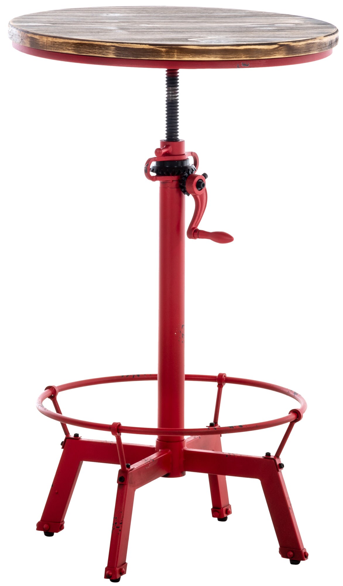 CLP Tisch Malita Mit Fu&szlig;ablage I Bartisch Mit Metallgestell Und Tischplatte Aus Kiefernholz - Bild 1