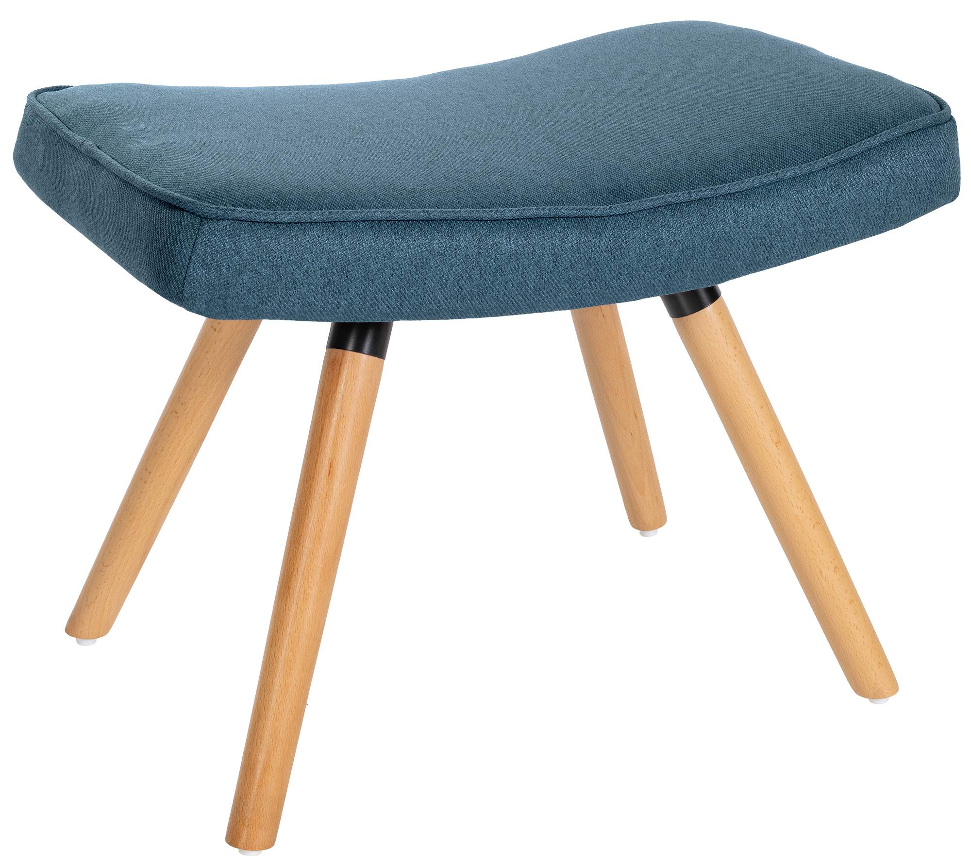 CLP Fu&szlig;hocker Garding I Fu&szlig;schemel mit Stoff-Bezug I Hockerbeine Aus Buchen-Holz - Bild 1