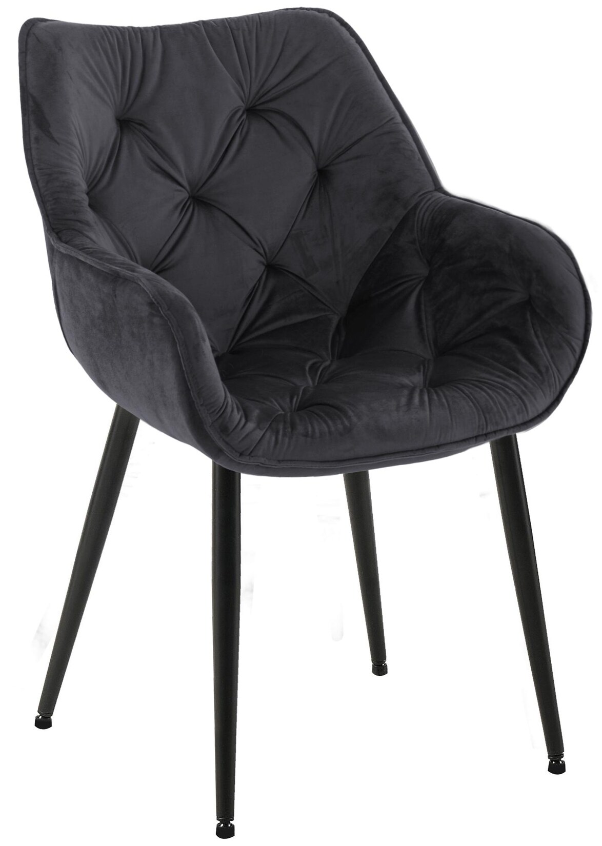 CLP Stuhl Tanna Samt I Gesteppter Polsterstuhl I Esszimmerstuhl Mit Bodenschonern | 04251756442798
