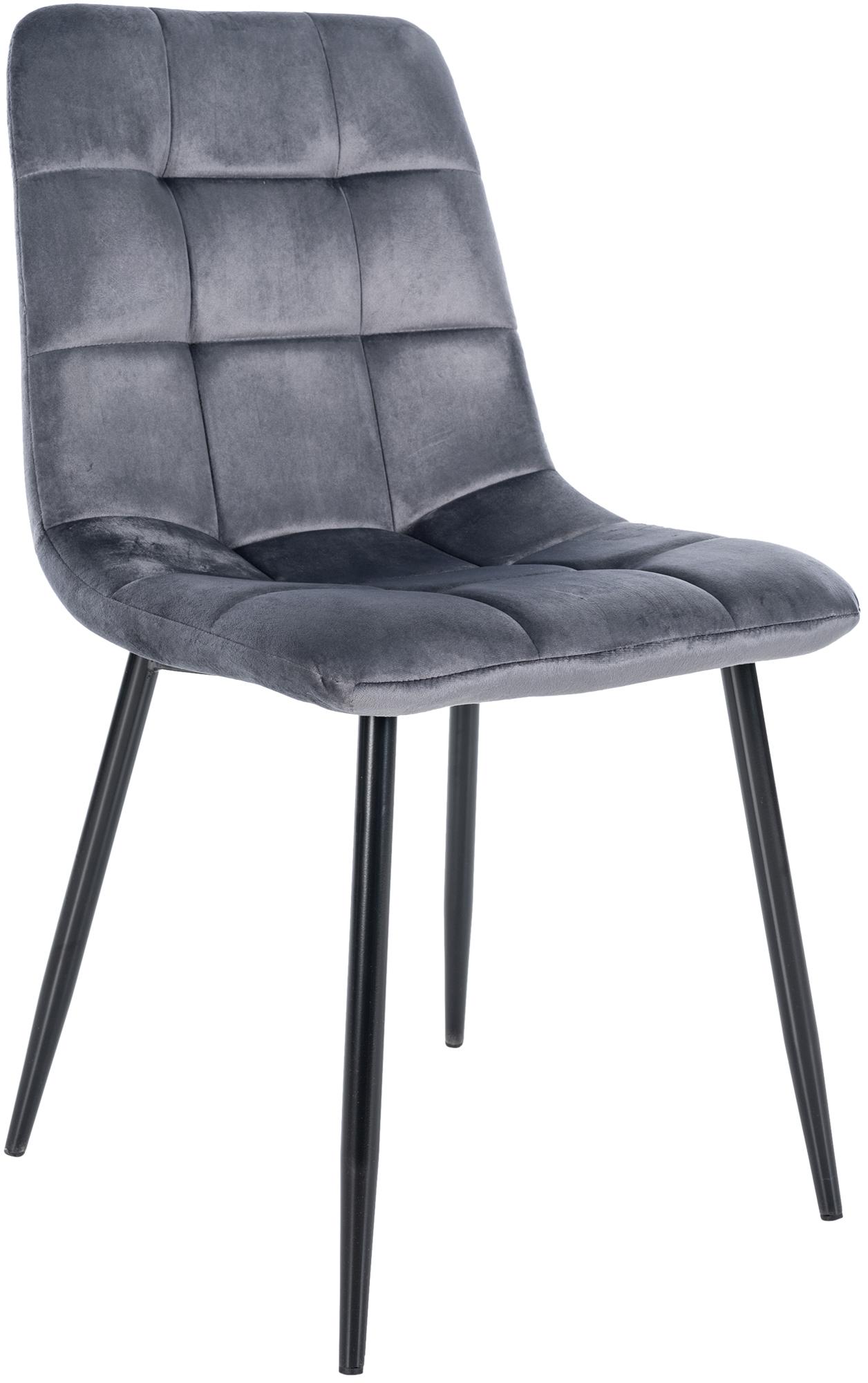 CLP Esszimmerstuhl Antibes | Samt | Gepolstert | K&uuml;chenstuhl | Metallbeine mit Bodenschonern | Belastbar bis 150 kg - Bild 1