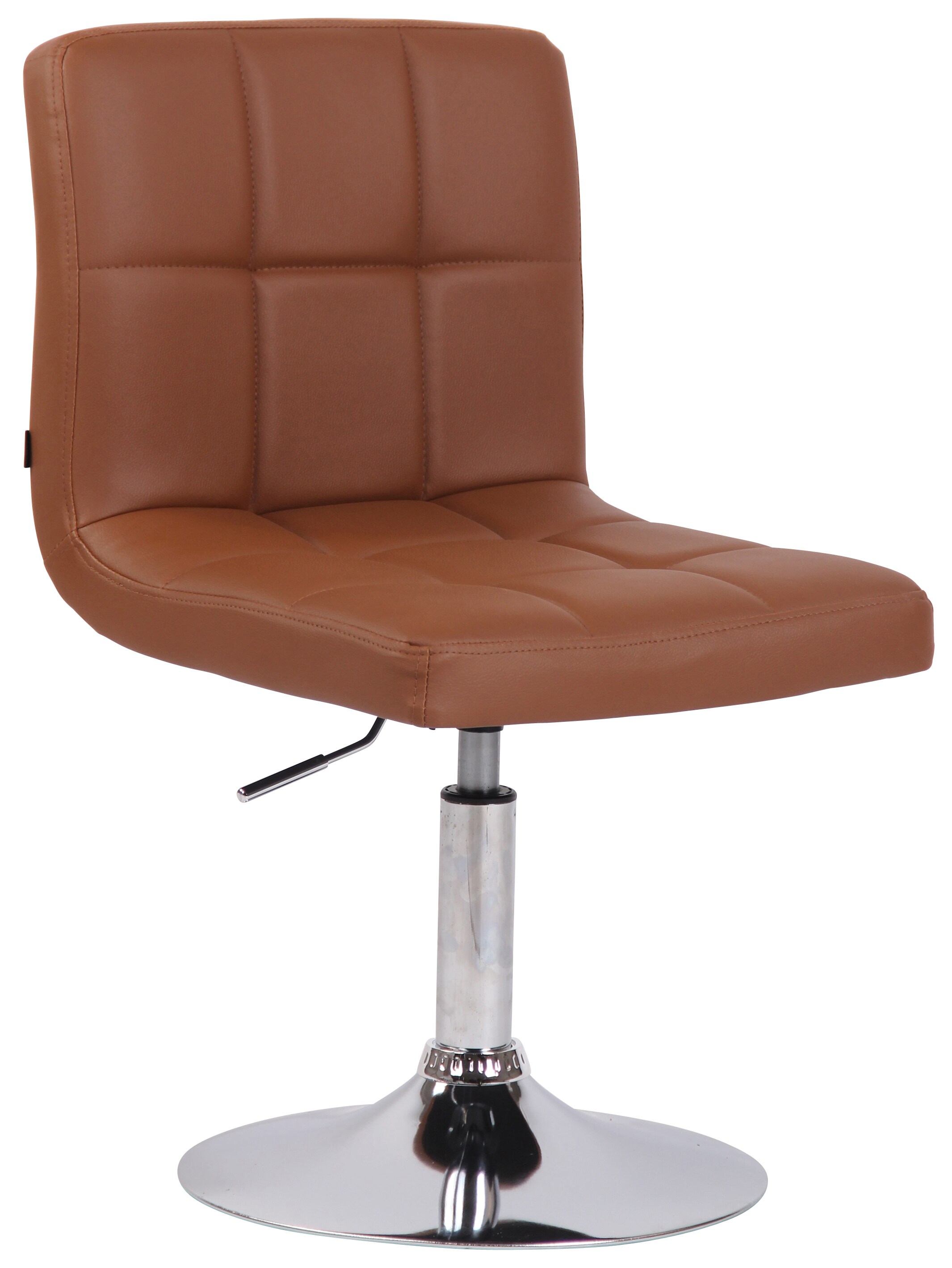 CLP Drehstuhl Palma V2 Mit Hochwertiger Polsterung Und Kunstlederbezug I H&ouml;henverstellbarer Esszimmerstuhl Mit Metallgestell In Chrom-Optik - Bild 1