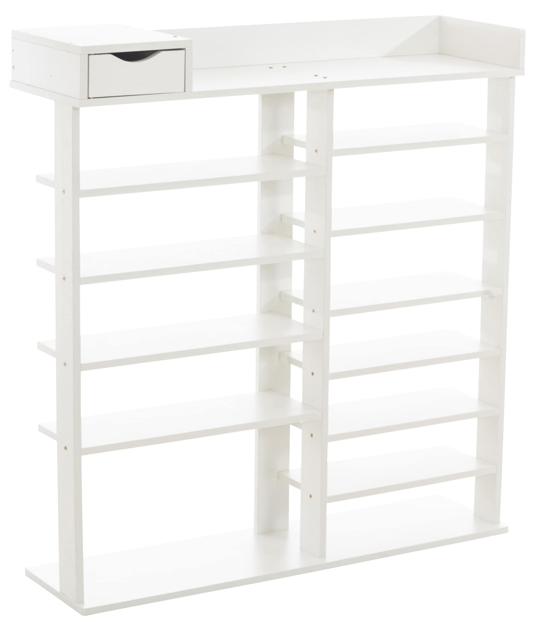 CLP Schuhregal Kristina Mit Vielen Ablagefl&auml;chen I Dekorativer Schuhschrank I Schuhst&auml;nder Aus MDF - Bild 1