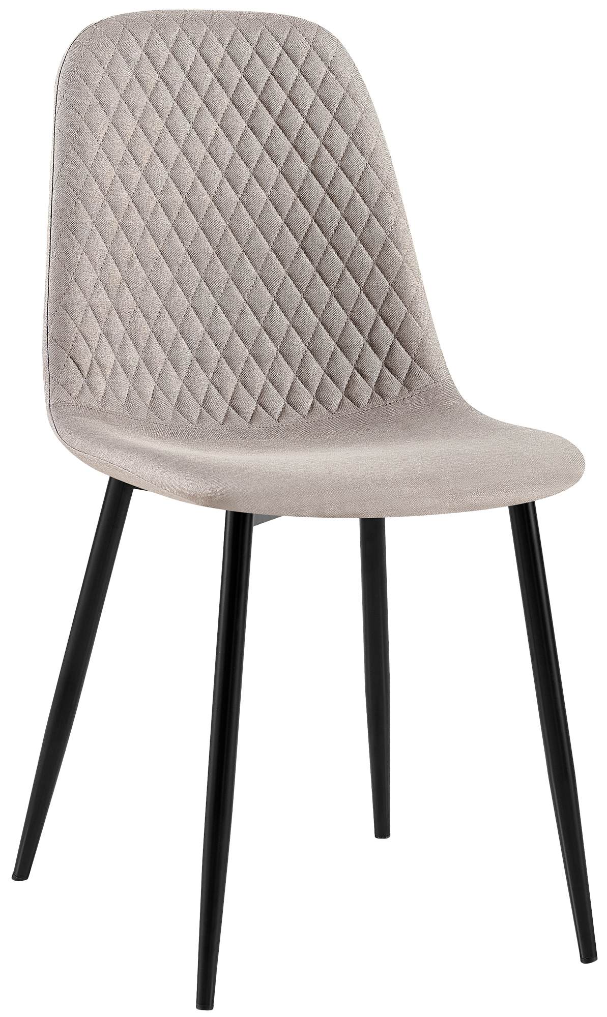 CLP Esszimmerstuhl Giverny gepolstert Samt, Stoffstuhl mit Ziern&auml;hten und Bodenschonern, Sessel belastbar bis 150 kg - Bild 1