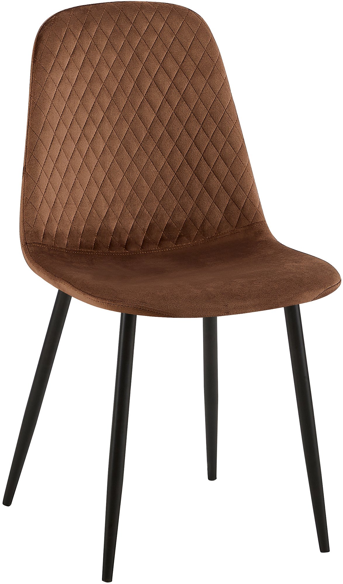 CLP Esszimmerstuhl Giverny gepolstert Samt, Stoffstuhl mit Ziern&auml;hten und Bodenschonern, Sessel belastbar bis 150 kg - Bild 1