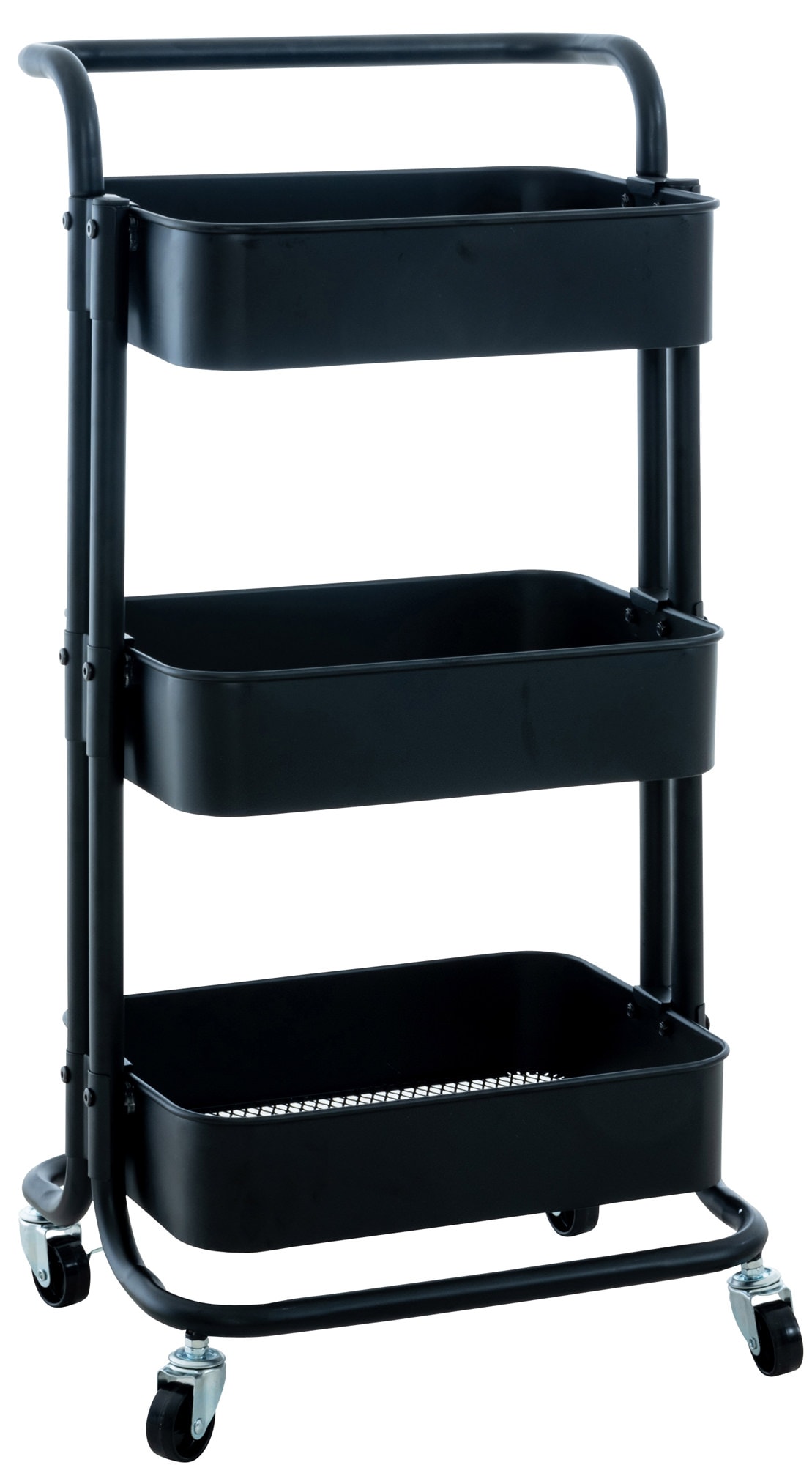 CLP Trolley Mailo I Arbeitswagen Mit 3 Ebenen I Beistelltisch Mit Rollen I Metall Rollwagen Mit 2 Bremsen I Servierwagen - Bild 1