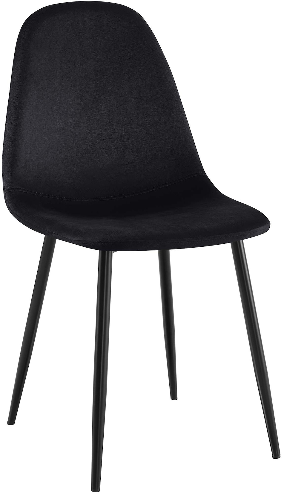 CLP Esszimmerstuhl Napier Samt Farbe: schwarz, Material: Samt