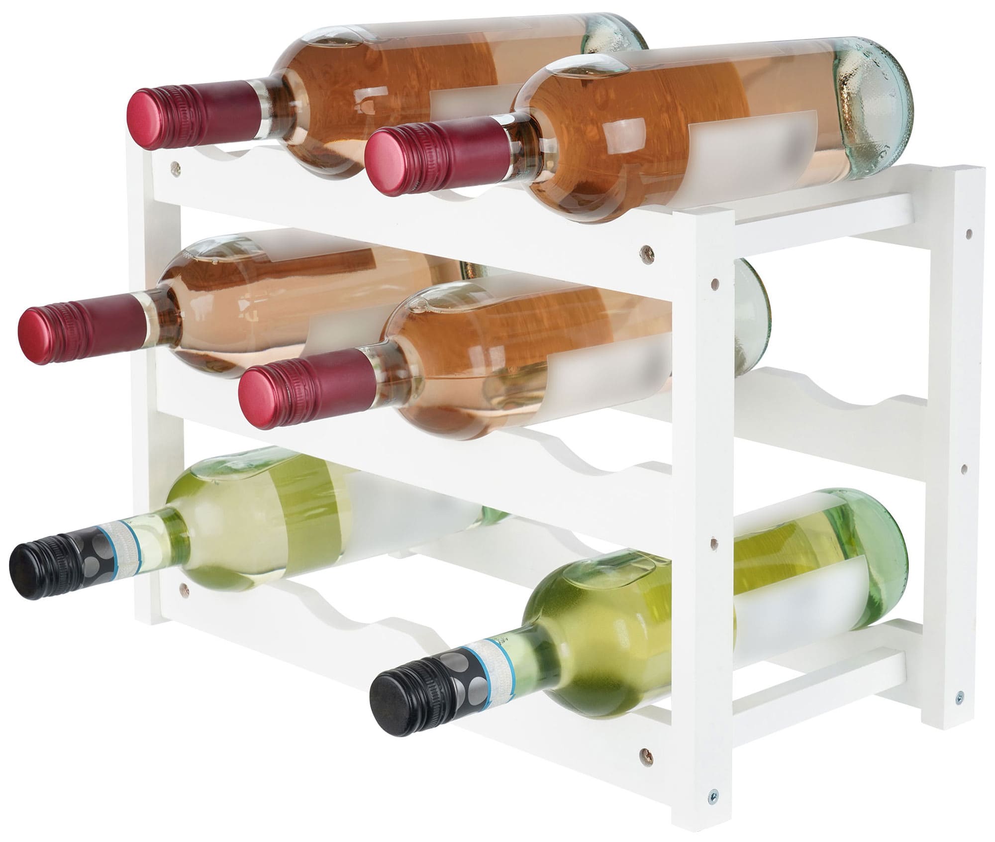 CLP Weinregal Morena I Stabiles Flaschenregal Aus Holz I Halterung F&uuml;r 12 Flaschen - Bild 1