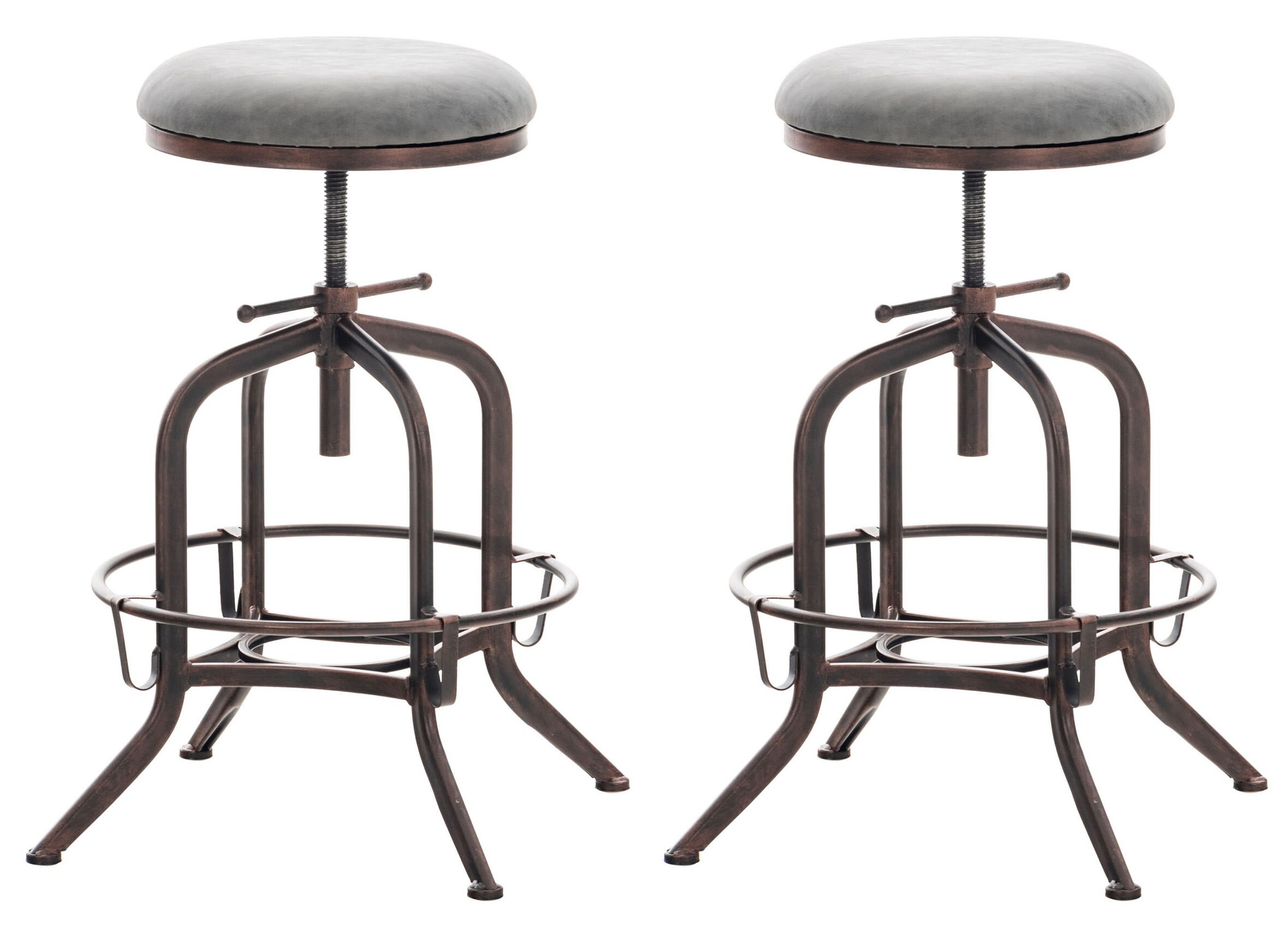 CLP 2er Set Barhocker Avadi Kunstleder I Tresenhocker Mit H&ouml;henverstellbarem Sitz I Thekenhocker Mit Fu&szlig;st&uuml;tze - Bild 1