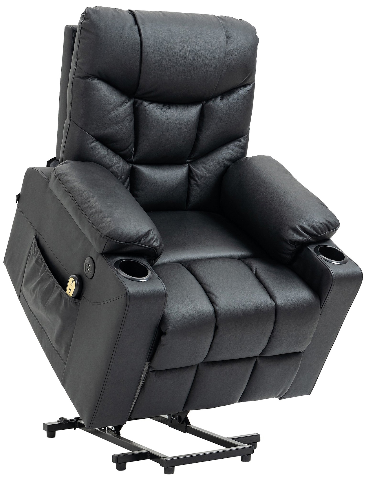 CLP Sessel Andover I Relaxsessel Elektrisch Verstellbar Mit Aufstehhilfe I Fernsehsessel Mit Liegefunktion, USB Ports Und Getränkehalter