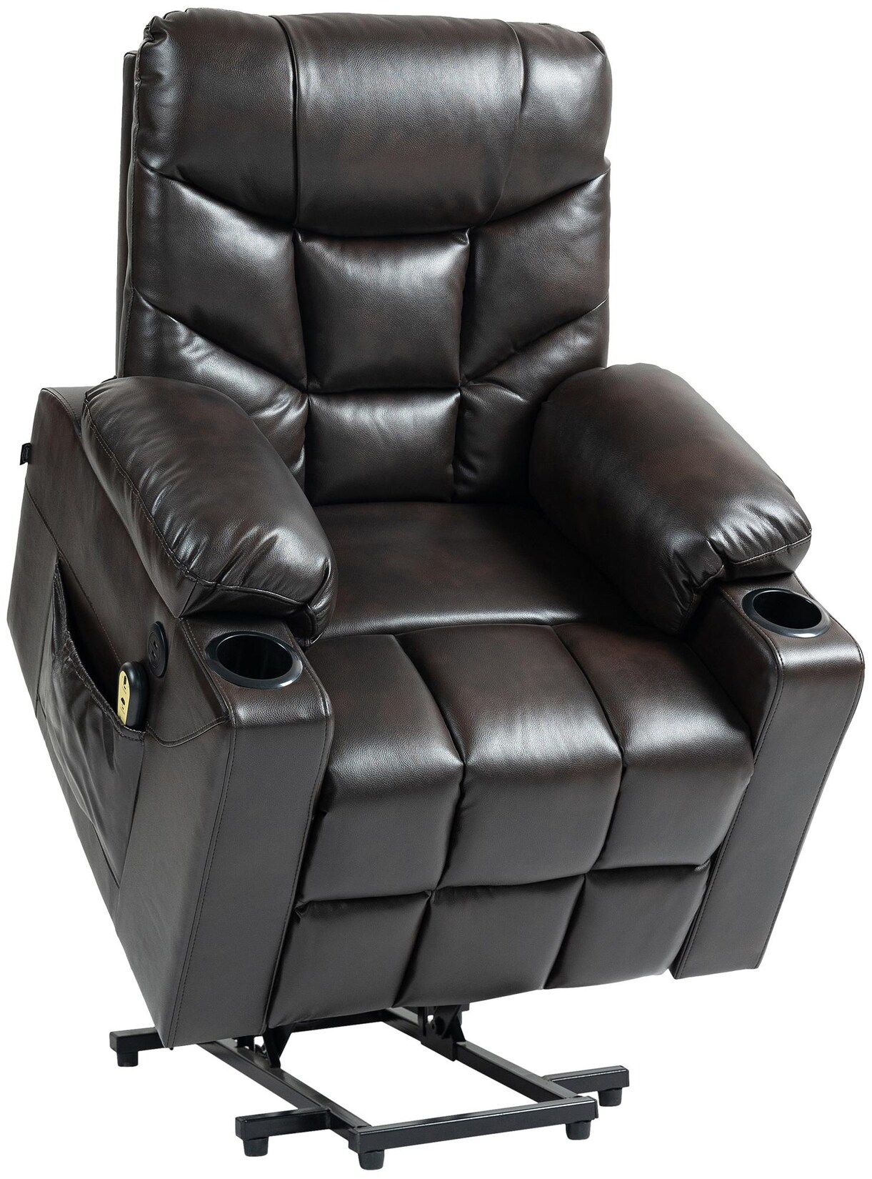 CLP Sessel Andover I Relaxsessel Elektrisch Verstellbar Mit Aufstehhilfe I Fernsehsessel Mit Liegefunktion, USB Ports Und Getränkehalter