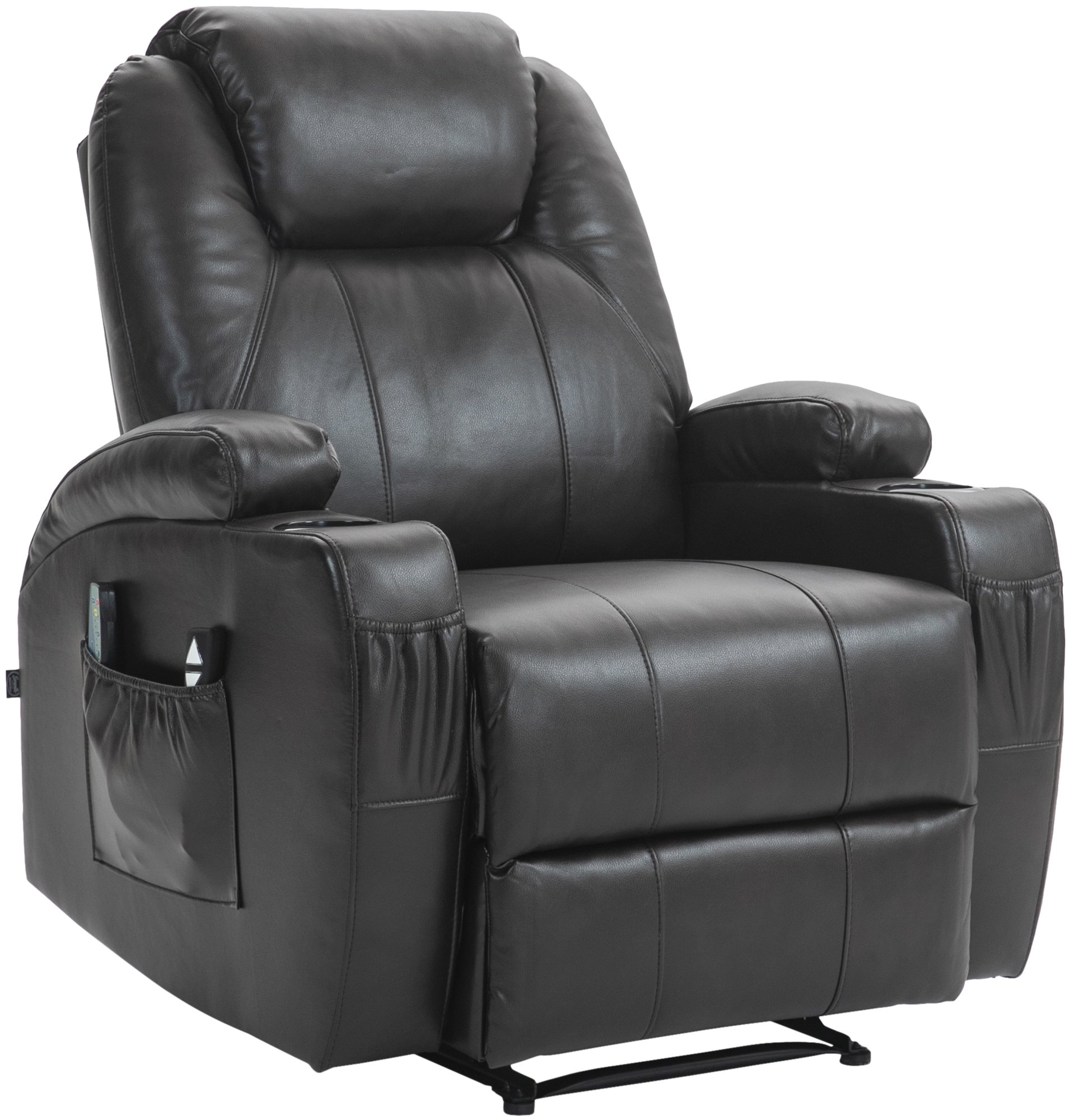 CLP Sessel Hepler Mit Massagefunktion I Verstellbare R&uuml;ckenlehne Mit Fu&szlig;st&uuml;tze Und Getr&auml;nkehalter I TV-Sessel Mit W&auml;rmefunktion Und Remote - Bild 1