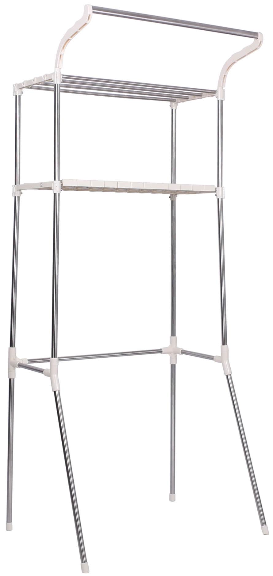 CLP Waschmaschinen-Regal Ellsworth I Rostfreier Stahl I 2 Ebenen I F&uuml;r Badezimmer & Waschk&uuml;che - Bild 1