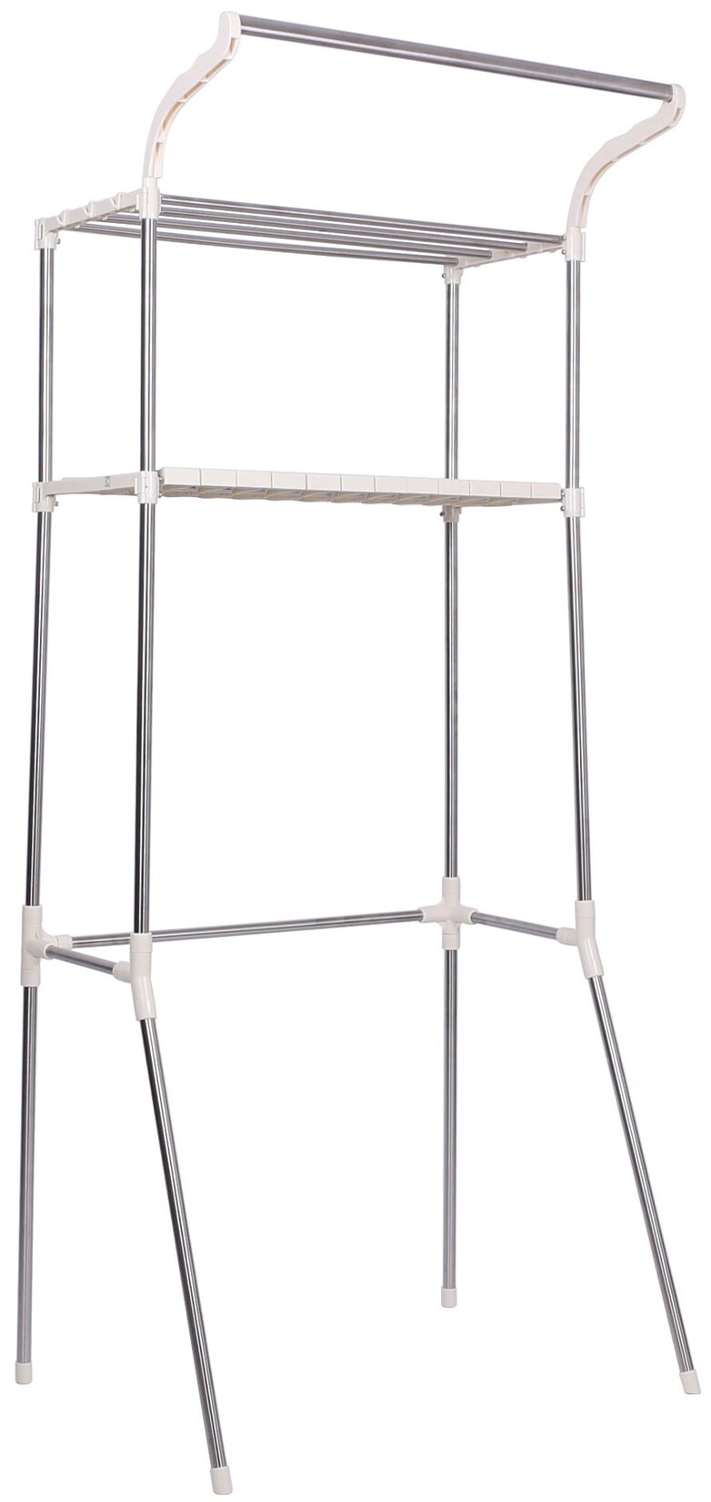 CLP Waschmaschinen-Regal Ellsworth I Rostfreier Stahl I 2 Ebenen I Für Badezimmer & Waschküche | 04251756453251