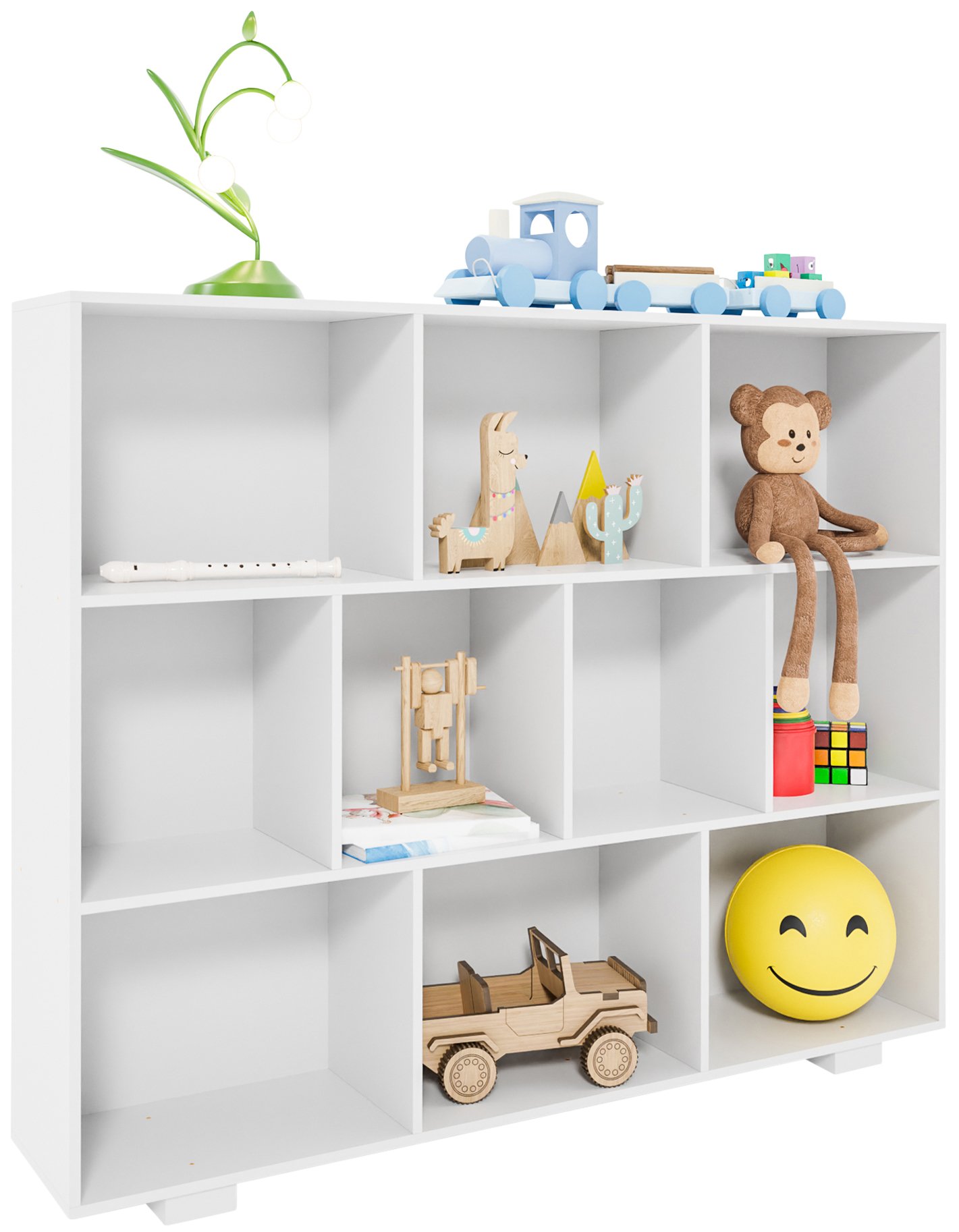 CLP Regal Peoria Mit Vielen Ablagefl&auml;chen I Dekoratives B&uuml;cherregal I Wandregal Aus MDF - Bild 1