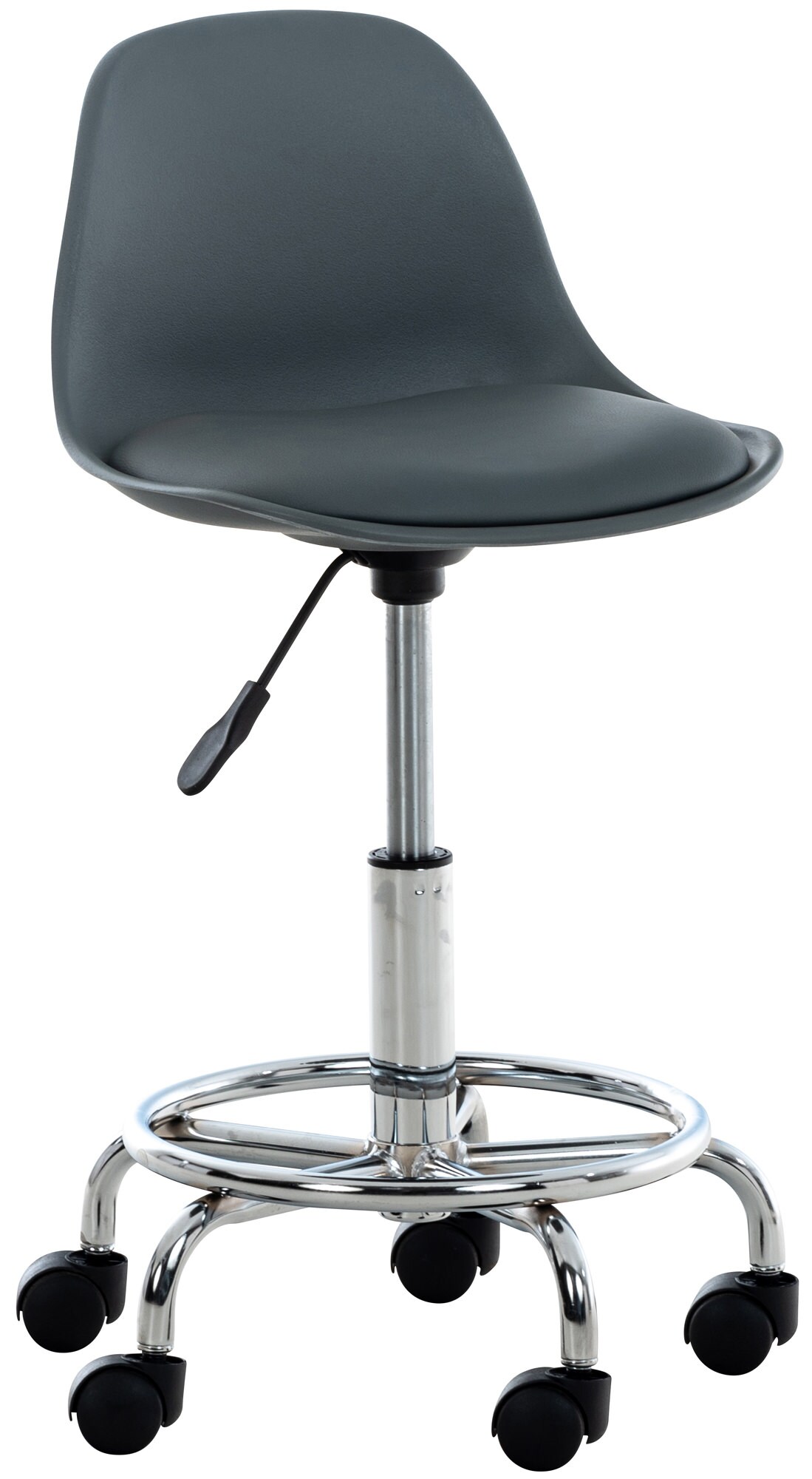 CLP Arbeitshocker Avika I Mit Kunstlederbezug I H&ouml;henverstellbarer Arbeitsstuhl I Rollbar - Bild 1