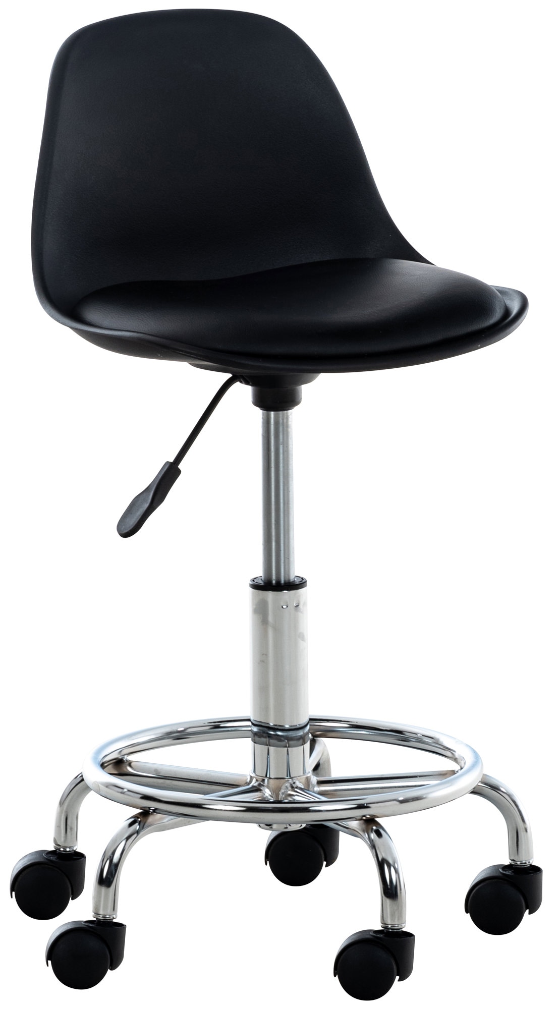 CLP Arbeitshocker Avika I Mit Kunstlederbezug I H&ouml;henverstellbarer Arbeitsstuhl I Rollbar - Bild 1