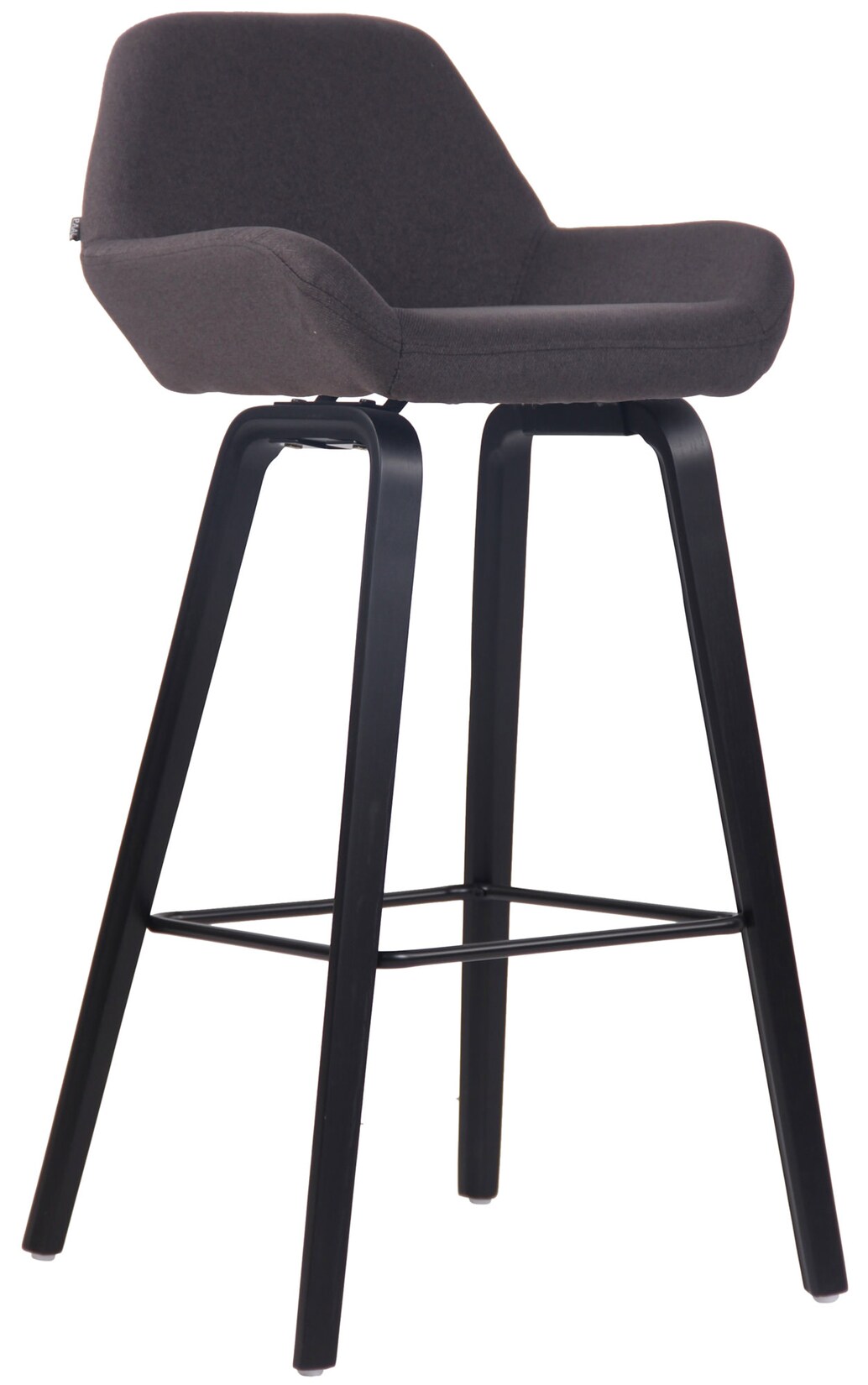 CLP Barhocker Newnan Stoff 4-Fuß Gestell I Thekenhocker Mit Eichenholzgestell I Barstuhl Mit Fußstütze Tresenstuhl Thekenstuhl | 04251756453817