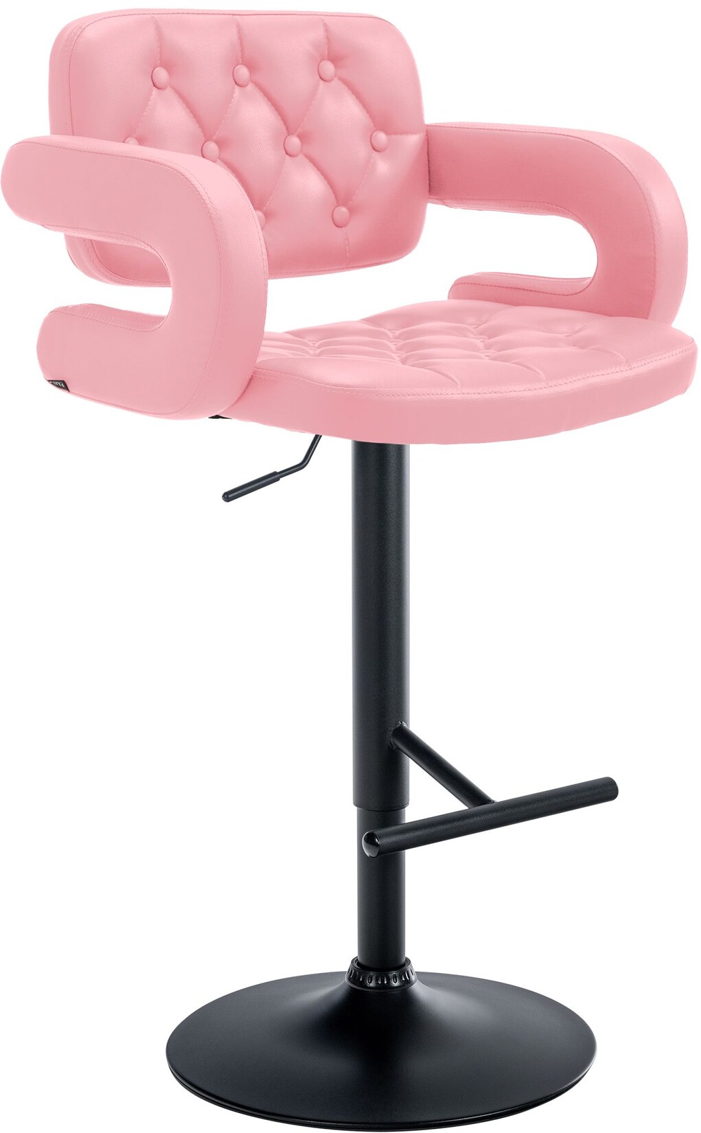 CLP Barhocker Dublin schwarz Farbe: pink, Gestell Farbe: schwarz