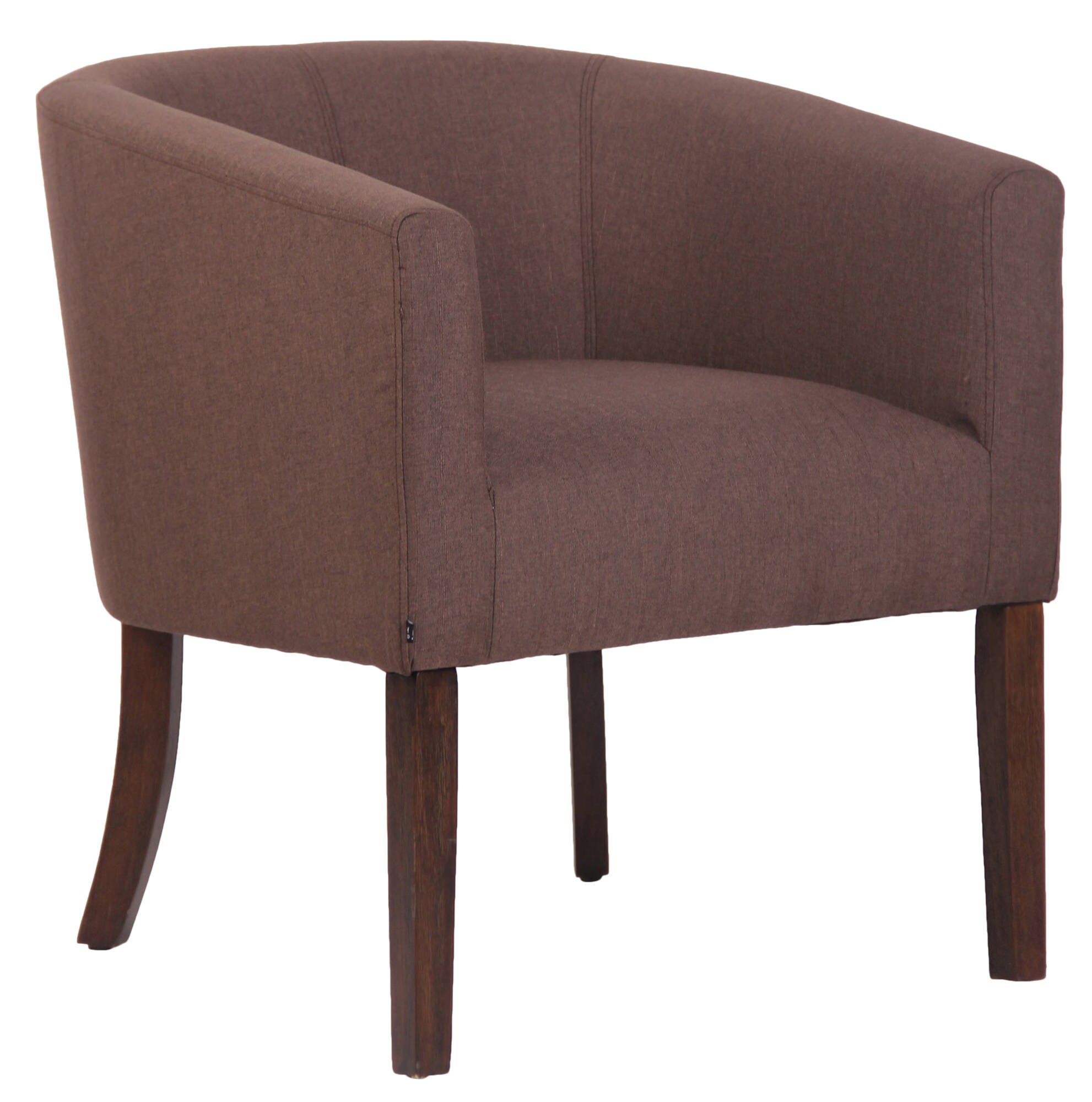 CLP Sessel Nemea Stoff I Loungesessel Mit Gestell Aus Kautschukholz I Mit Bodenschonern - Bild 1