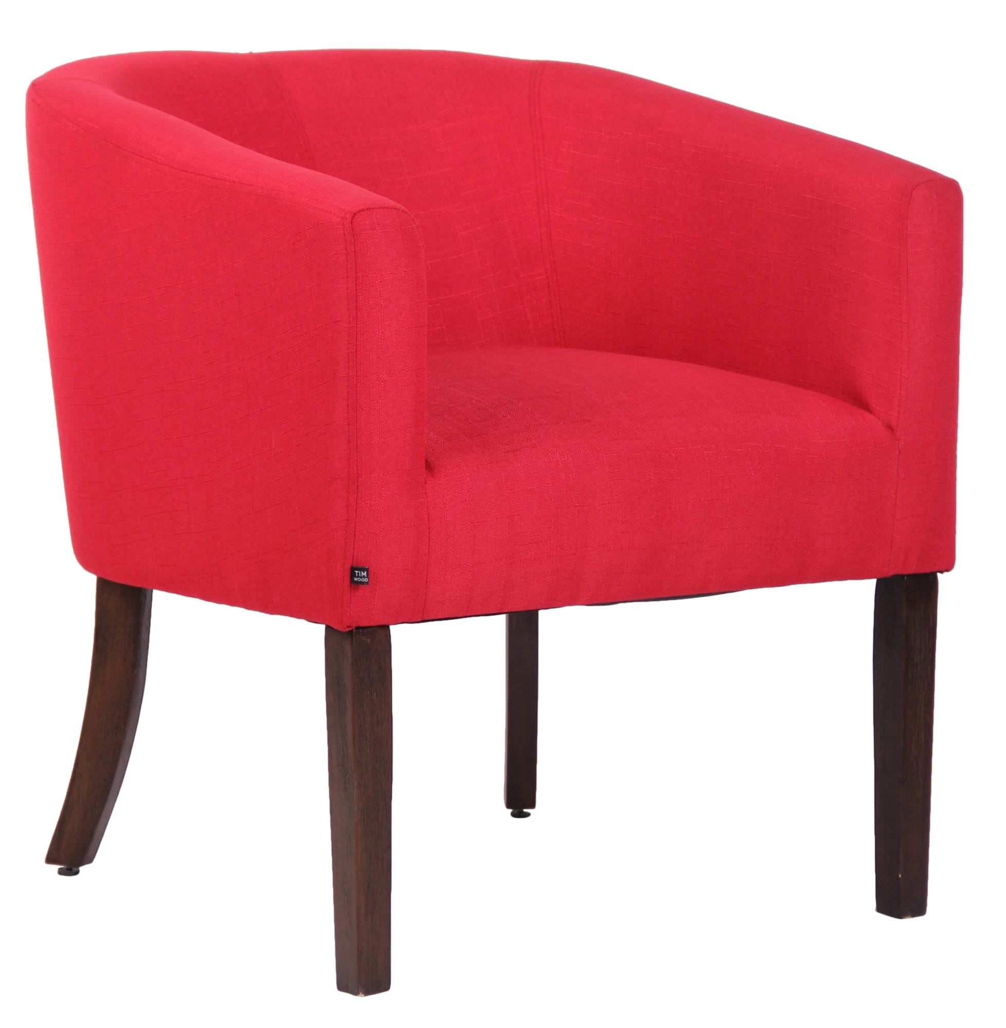 CLP Sessel Nemea Stoff I Loungesessel Mit Gestell Aus Kautschukholz I Mit Bodenschonern - Bild 1