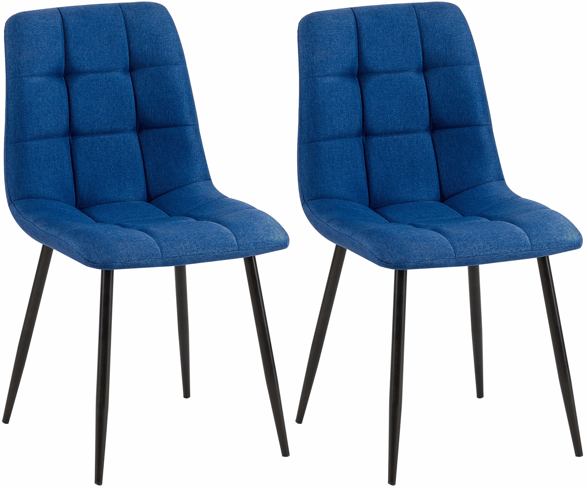 CLP 2er Set Esszimmerstuhl Tilde, K&uuml;chenst&uuml;hle gepolstert mit gestepptem Bezug, Polsterst&uuml;hle mit Metallgestell, bis 150 kg belastbar - Bild 1