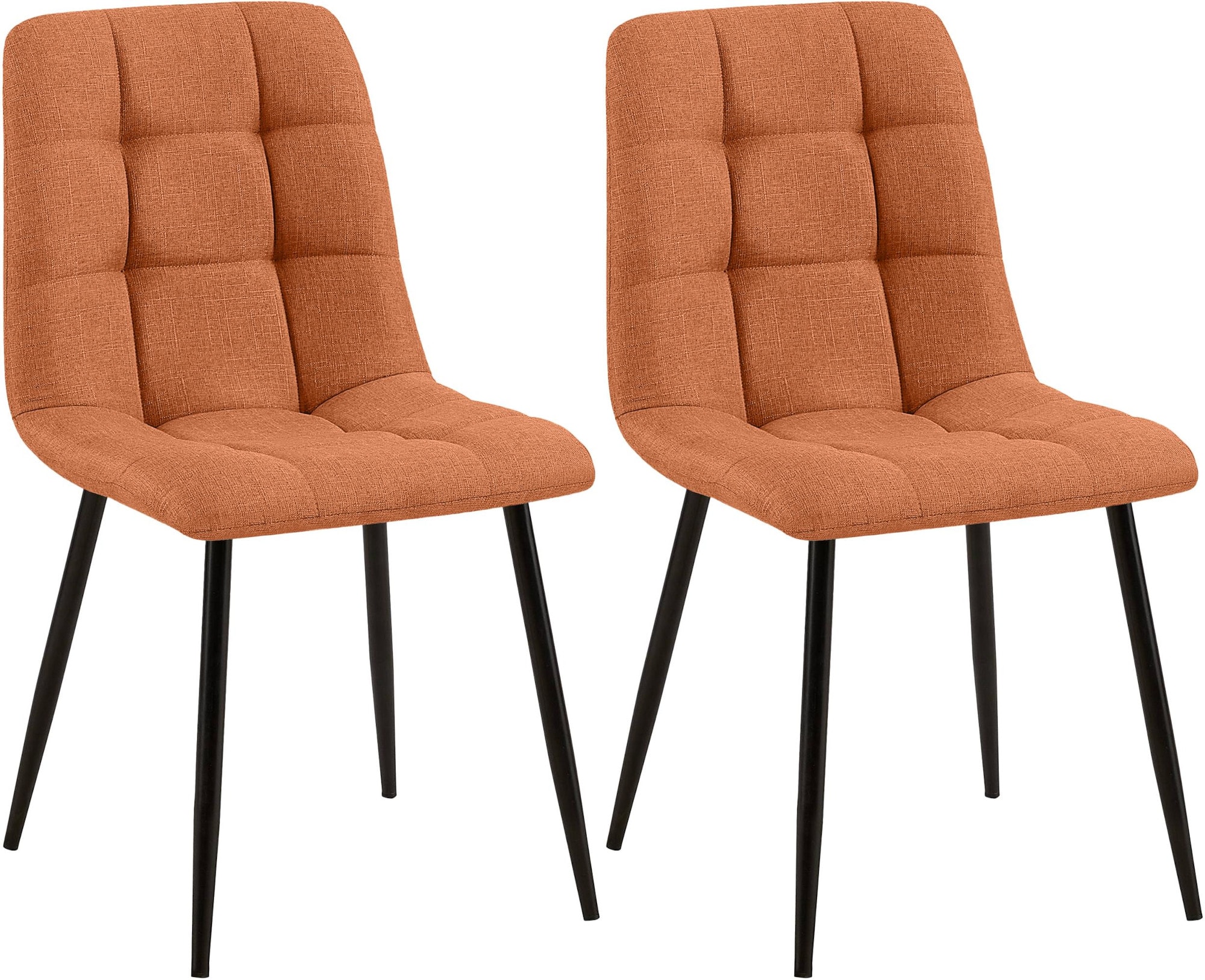 CLP 2er Set Esszimmerstuhl Tilde, K&uuml;chenst&uuml;hle gepolstert mit gestepptem Bezug, Polsterst&uuml;hle mit Metallgestell, bis 150 kg belastbar - Bild 1