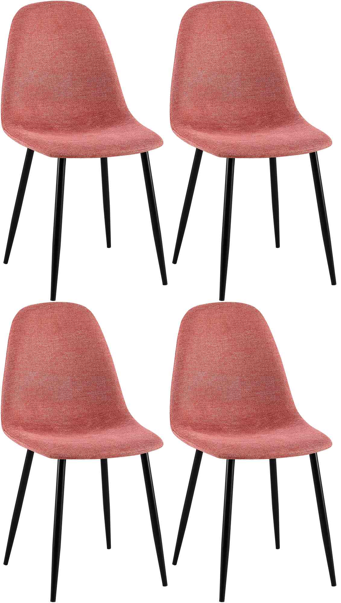 CLP Esszimmerst&uuml;hle 4er Set Napier, bequeme K&uuml;chenst&uuml;hle gepolstert, Polsterst&uuml;hle Esszimmer mit R&uuml;ckenlehne, bis 150 kg belastbar - Bild 1