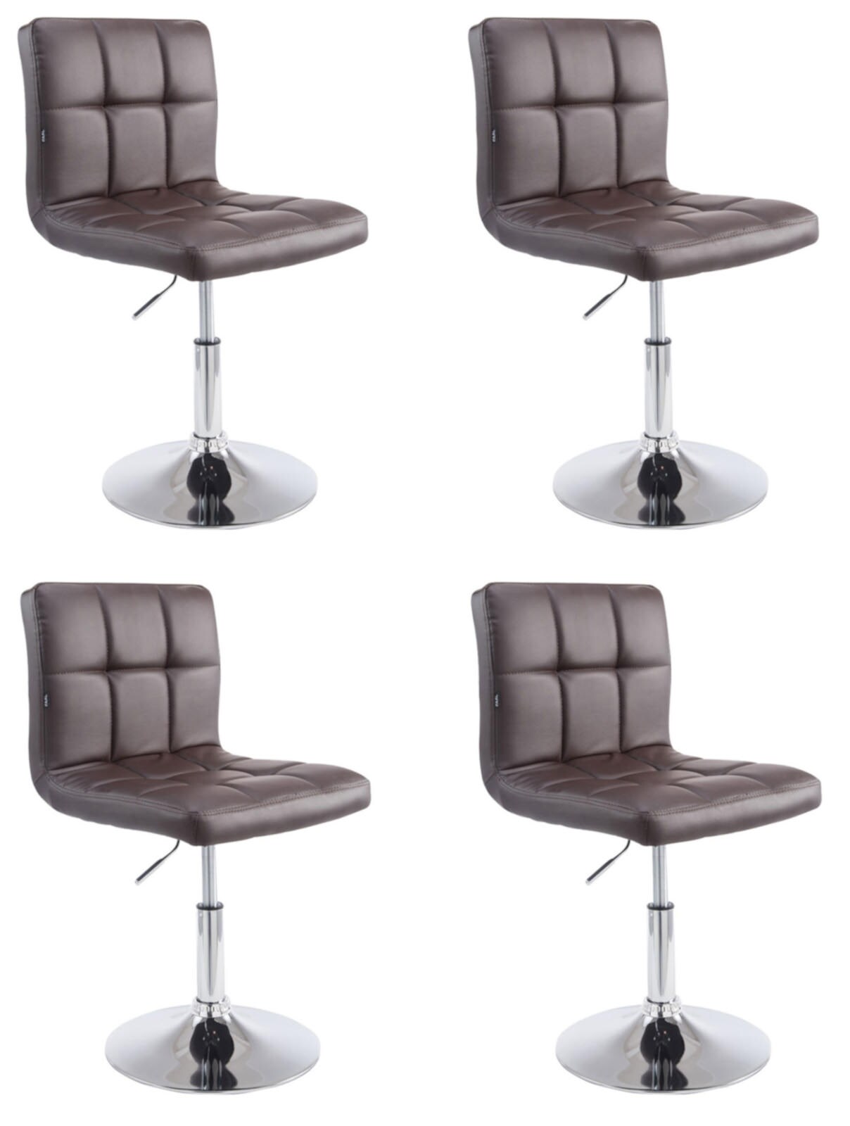 CLP 4er Set Drehstühle Palma V2 Mit Hochwertiger Polsterung Und Kunstlederbezug I Drehbare Höhenverstellbare Esszimmerstühle | 04251756458584