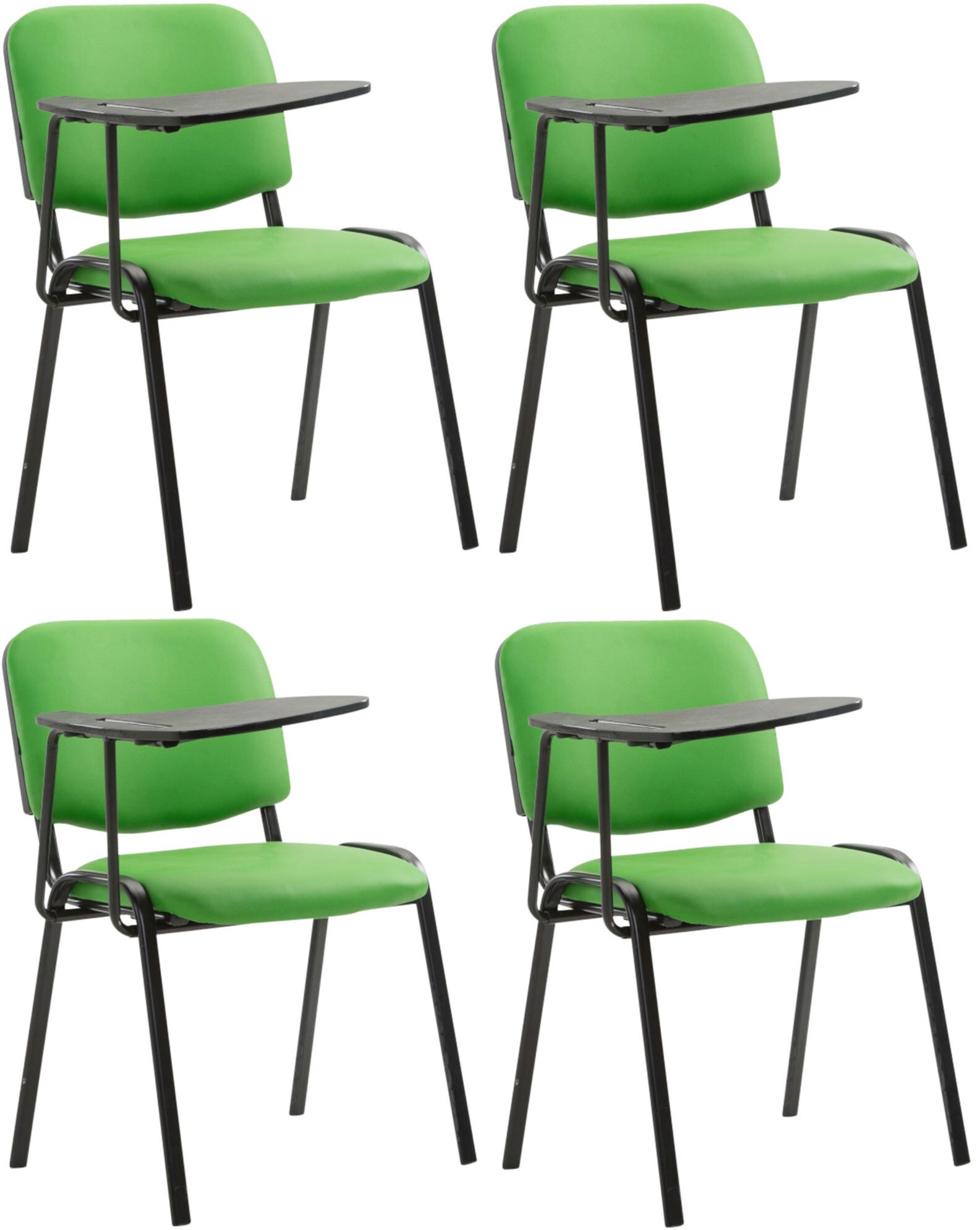 CLP 4er Set St&uuml;hle Ken Mit Klapptisch Kunstleder I Robuste Besucherst&uuml;hle Mit Gepolsterter Sitzfl&auml;che - Bild 1