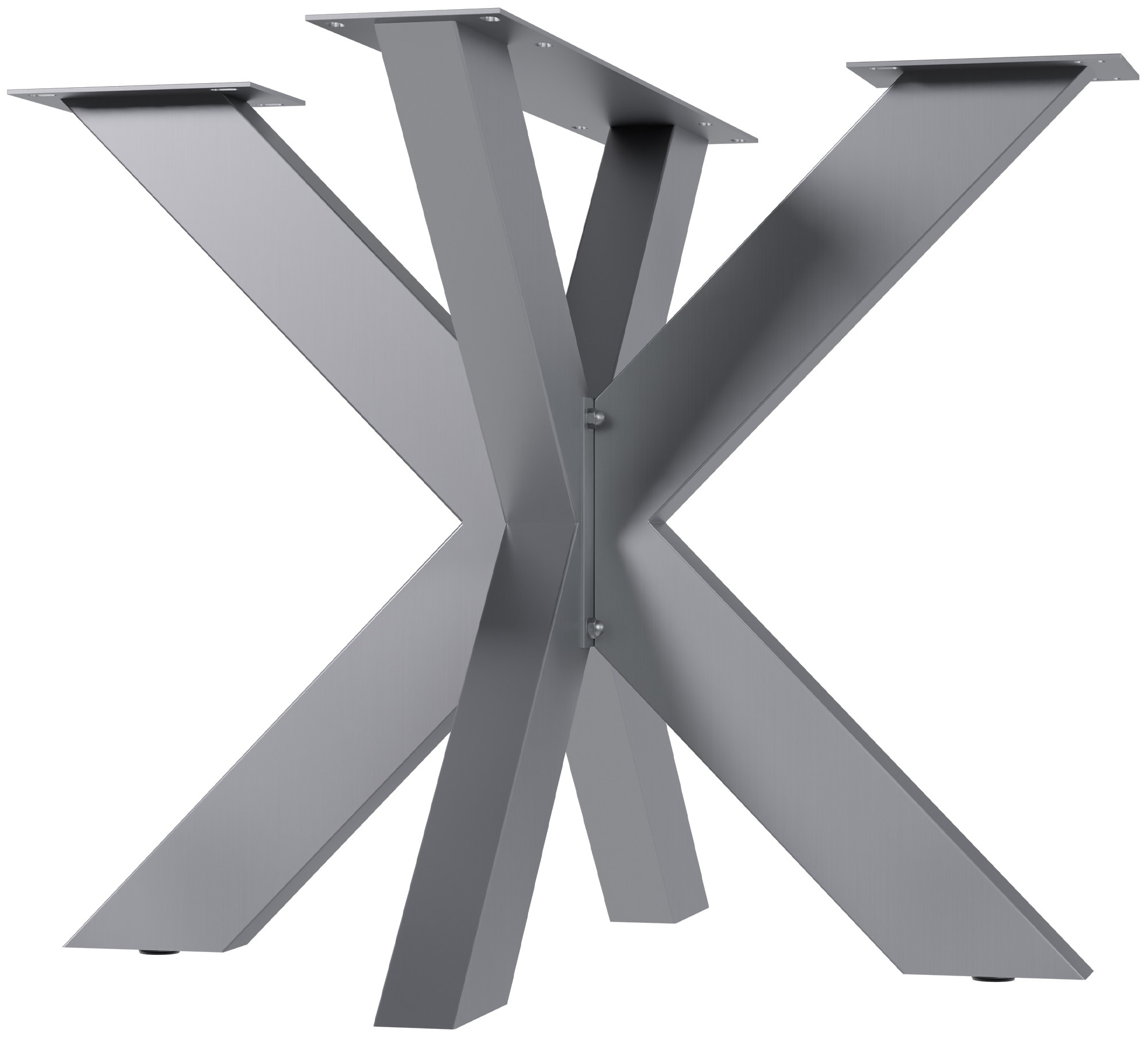 CLP Tischbeine Duncan I Tischgestell f&uuml;r DIY-Projekte I Tischkufen aus Edelstahl in Sternform I Vierkantprofile - Bild 1