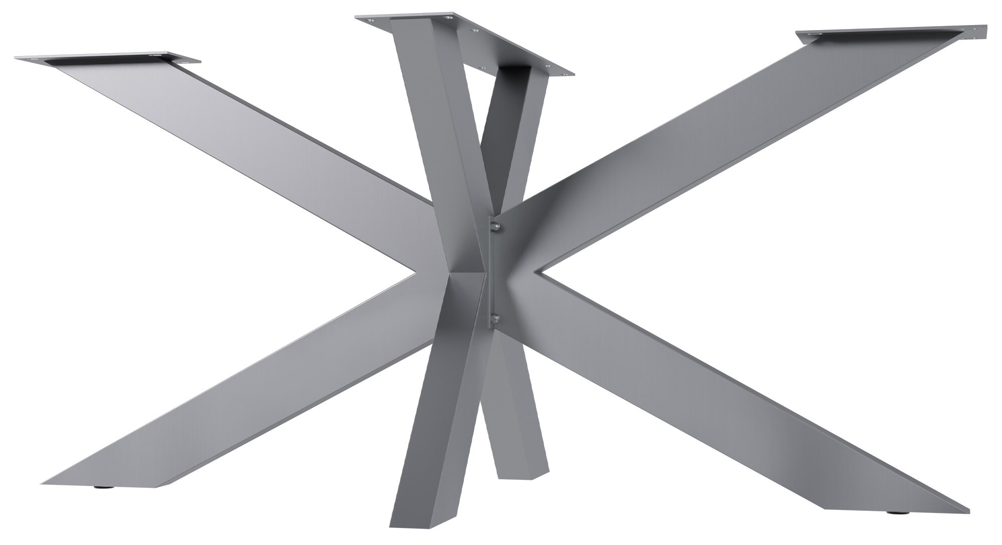 CLP Tischbeine Duncan I Tischgestell f&uuml;r DIY-Projekte I Tischkufen aus Edelstahl in Sternform I Vierkantprofile - Bild 1