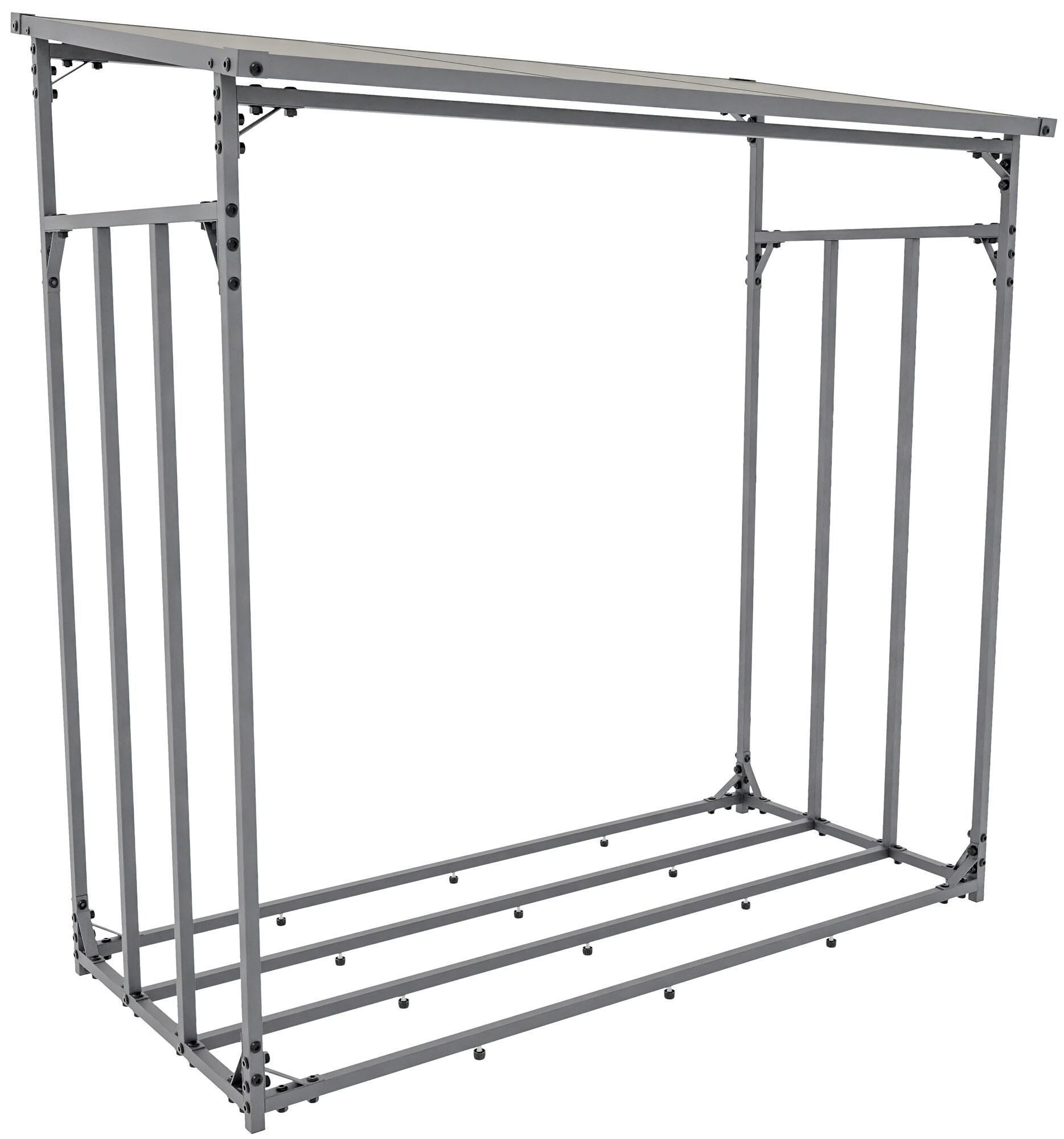 CLP Kaminholzunterstand Ruston Aluminium I Kaminholzregal Anthrazit I Holzlager Aus Aluminium I Feuerholzregal F&uuml;r Au&szlig;en - Bild 1