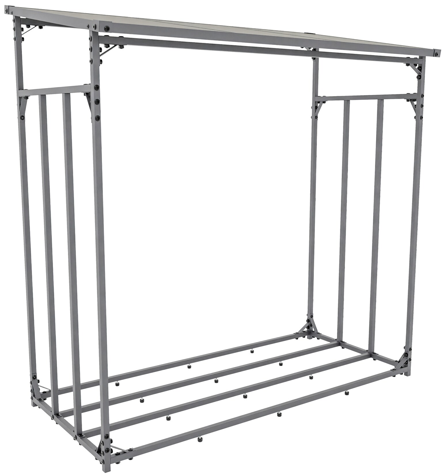 CLP Kaminholzunterstand Ruston Aluminium I Kaminholzregal Anthrazit I Holzlager Aus Aluminium I Feuerholzregal Für Außen | 04251756465049