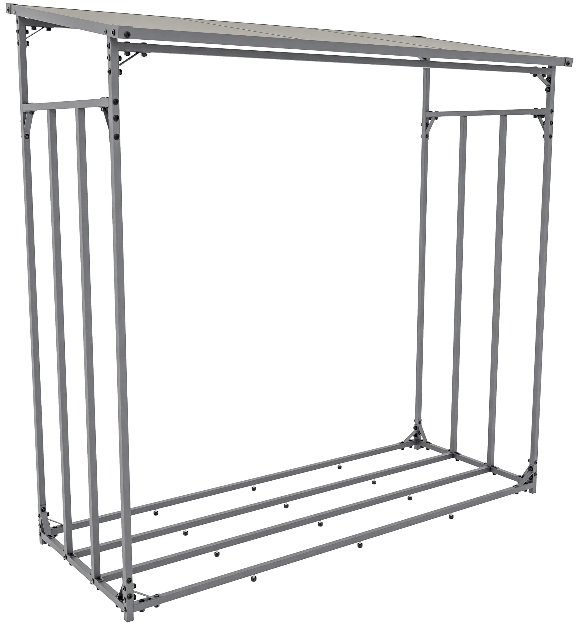 CLP Kaminholzunterstand Ruston Aluminium I Kaminholzregal Anthrazit I Holzlager Aus Aluminium I Feuerholzregal F&uuml;r Au&szlig;en - Bild 1