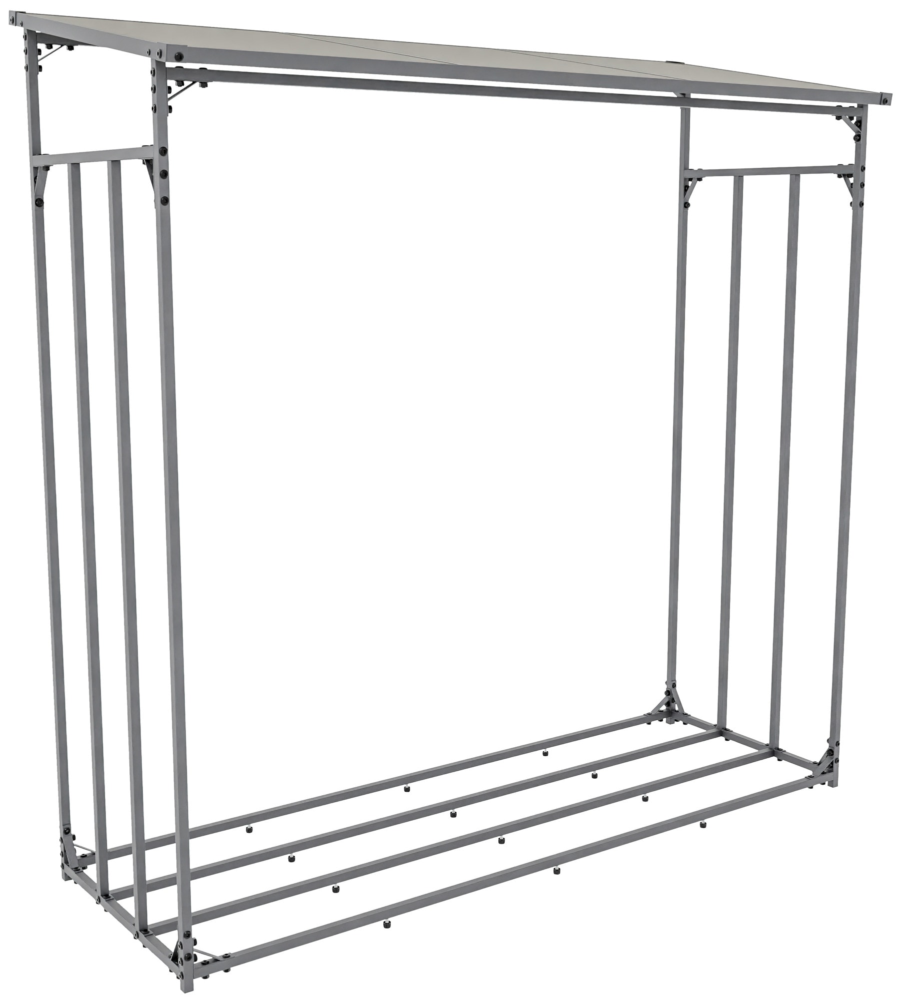 CLP Kaminholzunterstand Ruston Aluminium I Kaminholzregal Anthrazit I Holzlager Aus Aluminium I Feuerholzregal F&uuml;r Au&szlig;en - Bild 1