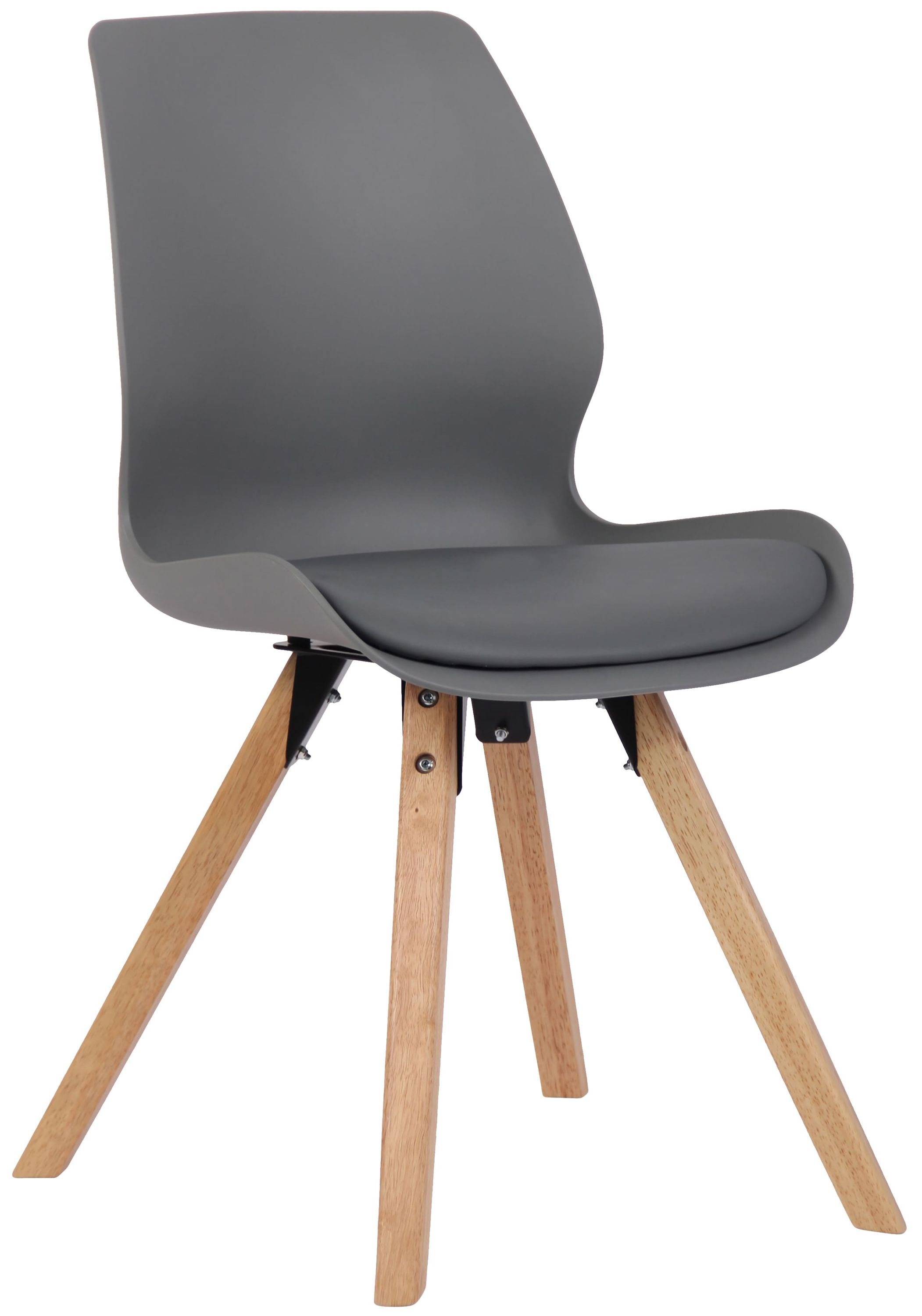 CLP Esszimmerstuhl gepolstert Luna, Moderner K&uuml;chenstuhl mit R&uuml;ckenlehne, bis 136 kg belastbar, geeignet f&uuml;r K&uuml;che und Wohnzimmer - Bild 1