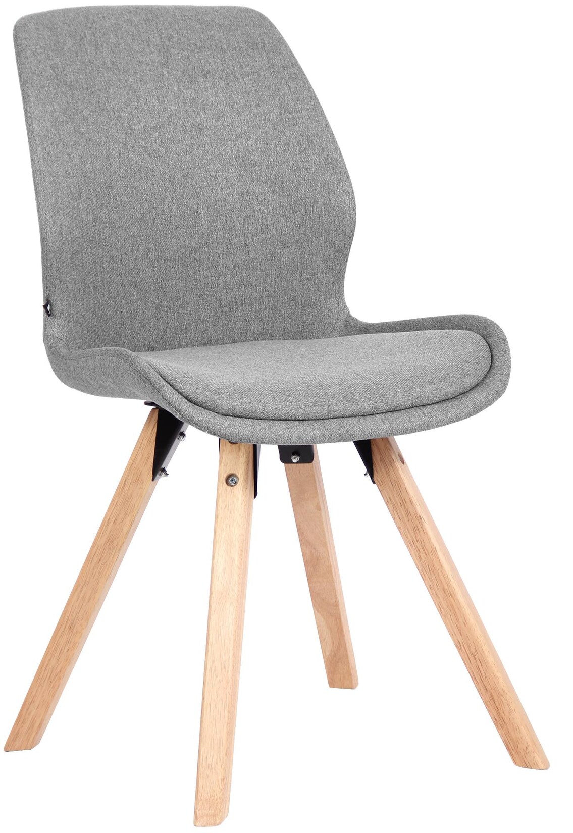 CLP Esszimmerstuhl gepolstert Luna, Moderner Küchenstuhl mit Rückenlehne, bis 136 kg belastbar, geeignet für Küche und Wohnzimmer