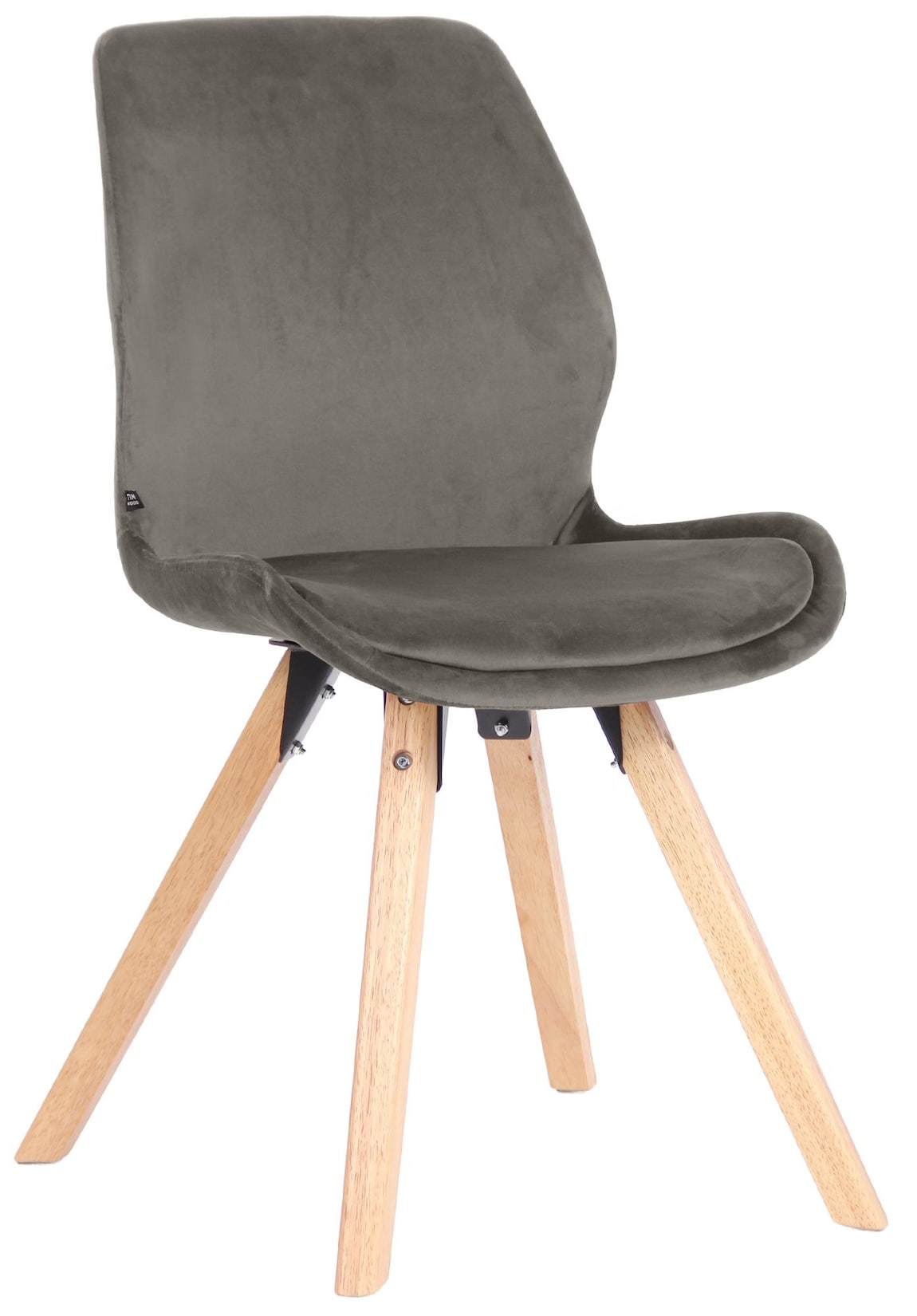 CLP Esszimmerstuhl gepolstert Luna, Moderner Küchenstuhl mit Rückenlehne, bis 136 kg belastbar, geeignet für Küche und Wohnzimmer