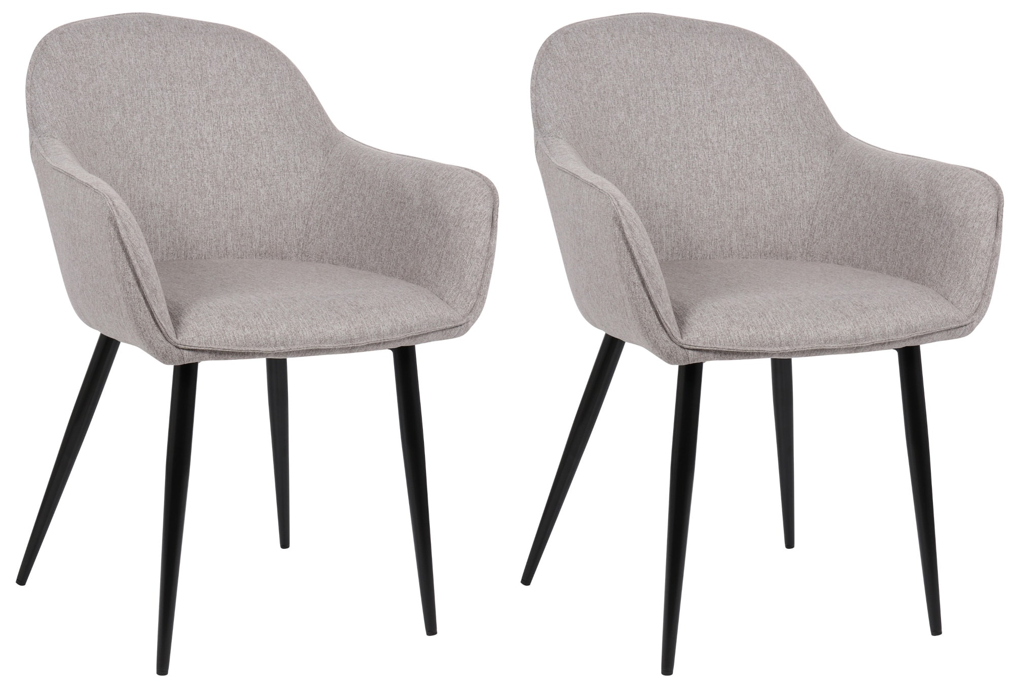 CLP 2er Set Esszimmerst&uuml;hle Boise Mit Stoffbezug I Polsterst&uuml;hle Mit Robustem Metallgestell & Bodenschonern - Bild 1