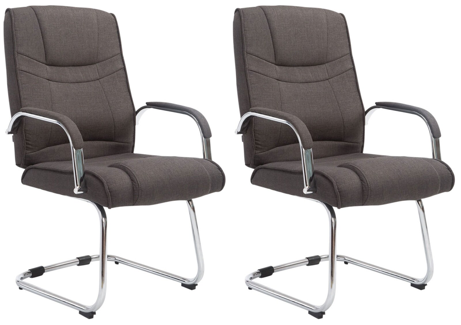 CLP 2er Set Freischwinger Attila Mit Metallgestell & Armlehne I B&uuml;rost&uuml;hle Mit Stoffbezug, Polsterung & 180 KG Belastbar - Bild 1