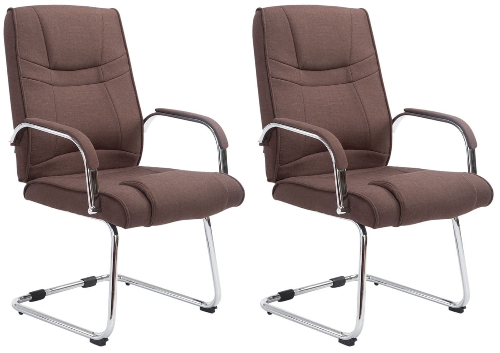 CLP 2er Set Freischwinger Attila Mit Metallgestell & Armlehne I B&uuml;rost&uuml;hle Mit Stoffbezug, Polsterung & 180 KG Belastbar - Bild 1