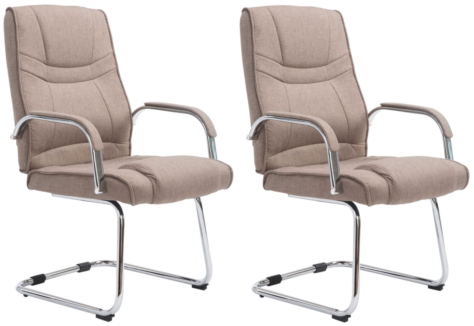 CLP 2er Set Freischwinger Attila Mit Metallgestell & Armlehne I B&uuml;rost&uuml;hle Mit Stoffbezug, Polsterung & 180 KG Belastbar - Bild 1