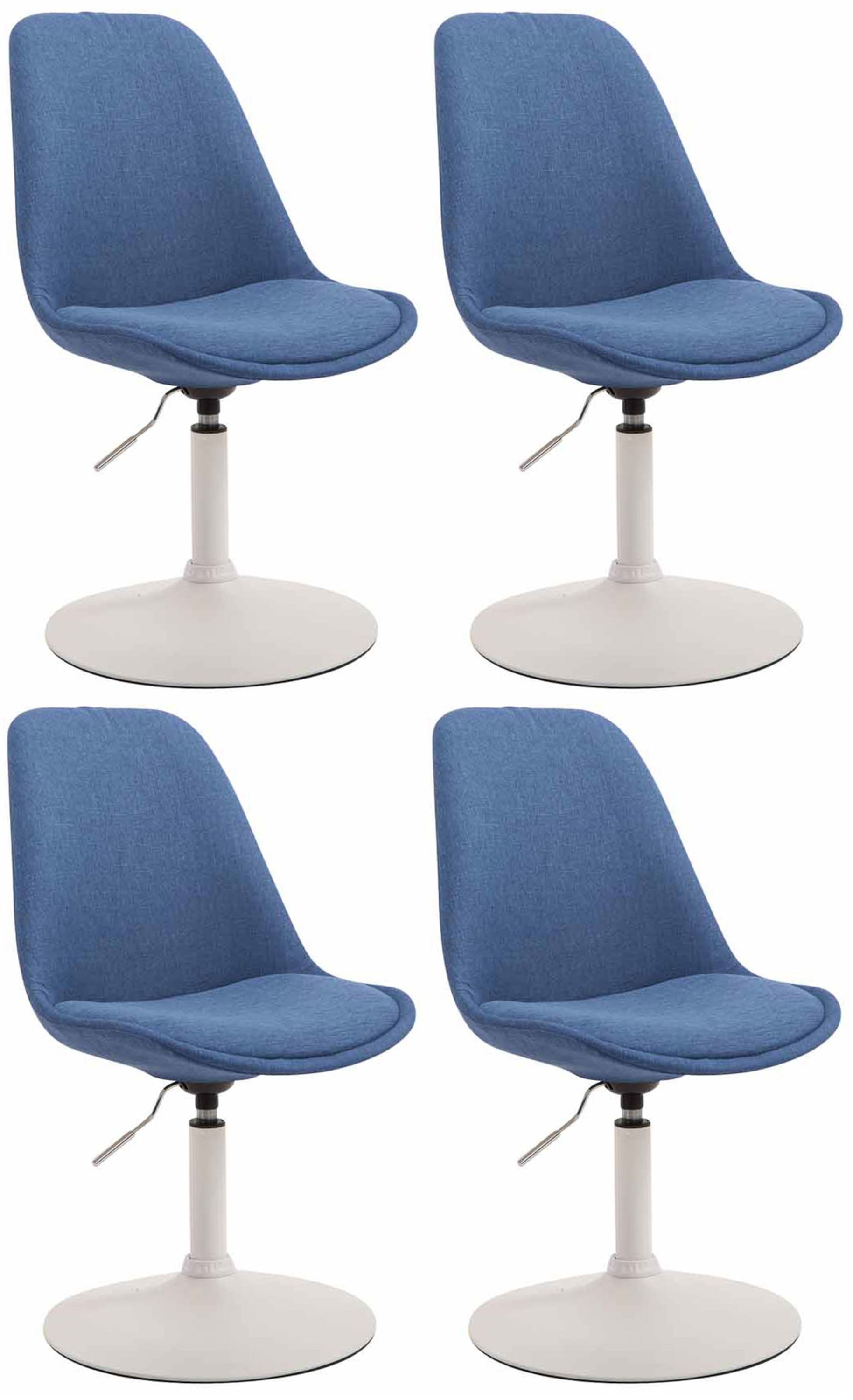 CLP 4er Set Esszimmerst&uuml;hle Maverick Stoff I h&ouml;henverstellbare Lehnst&uuml;hle I Drehst&uuml;hle mit Trompetenfu&szlig; - Bild 1